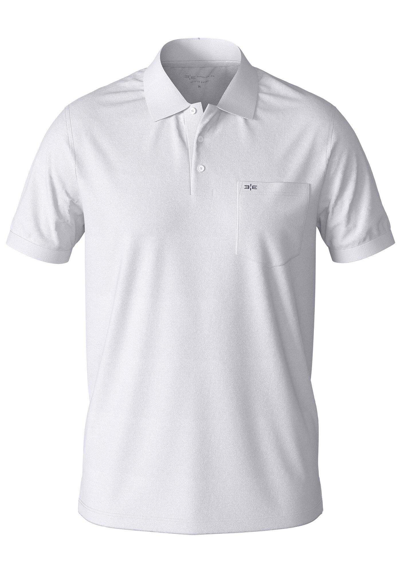 Camisa Polo Masculina em Malha Piquet, BRANCO, large.