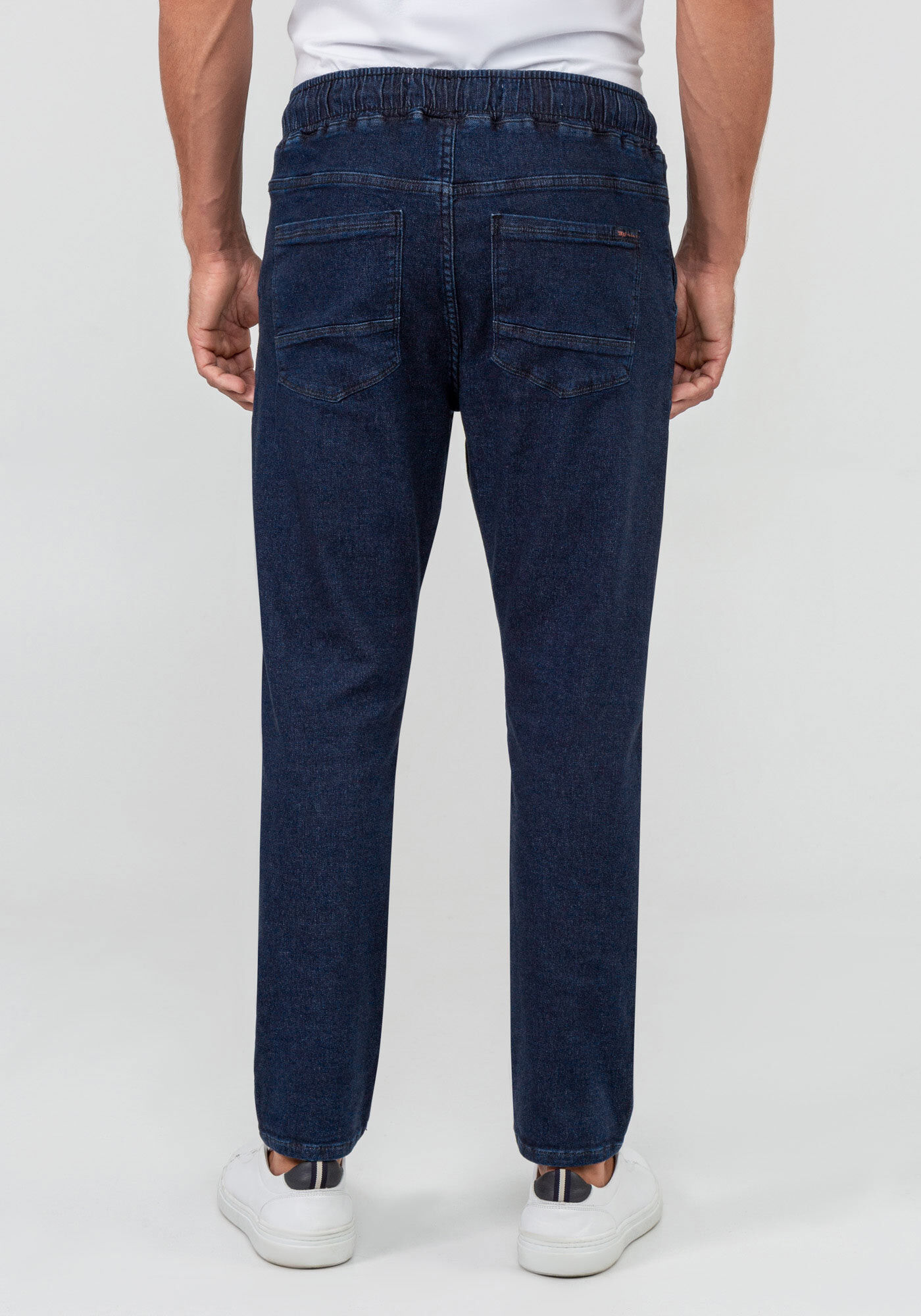 Calça jeans com clearance cadarço masculina