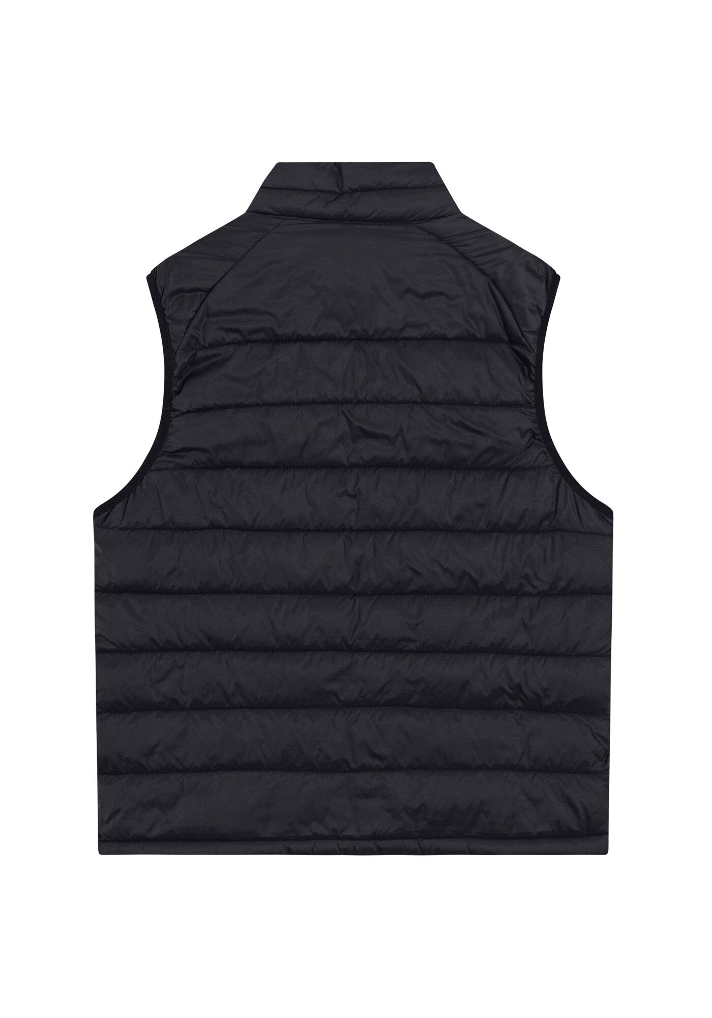 Colete Puffer De Gola Alta Com Z&iacute;per E Bolsos, PRETO REATIVO, large.