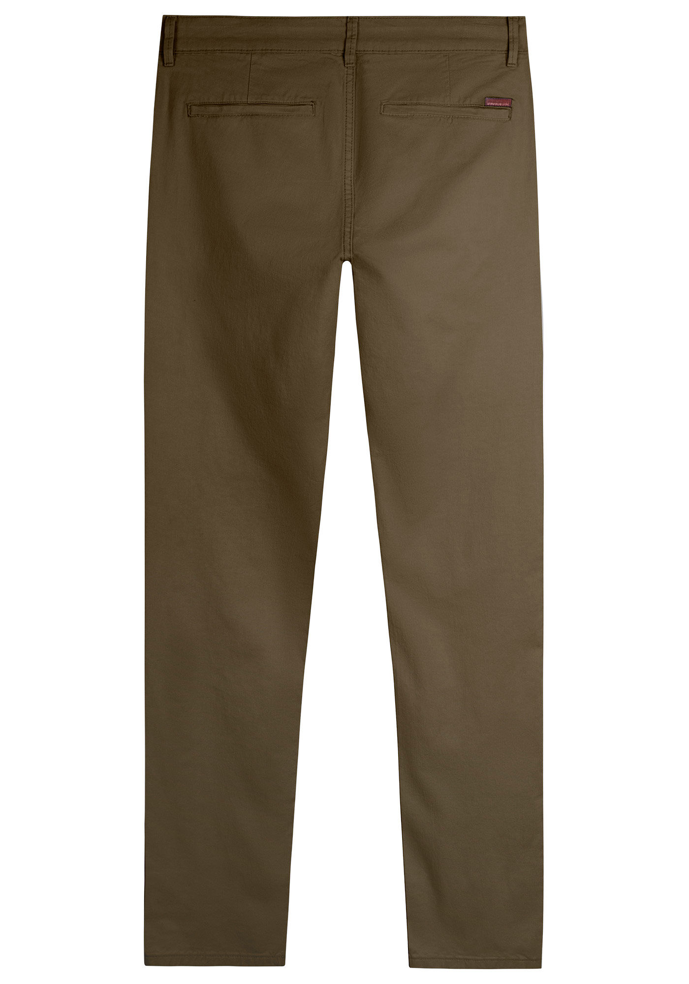 Cal&ccedil;a Slim Turbofan Em Sarja Com Elastano, VERDE GUS, large.