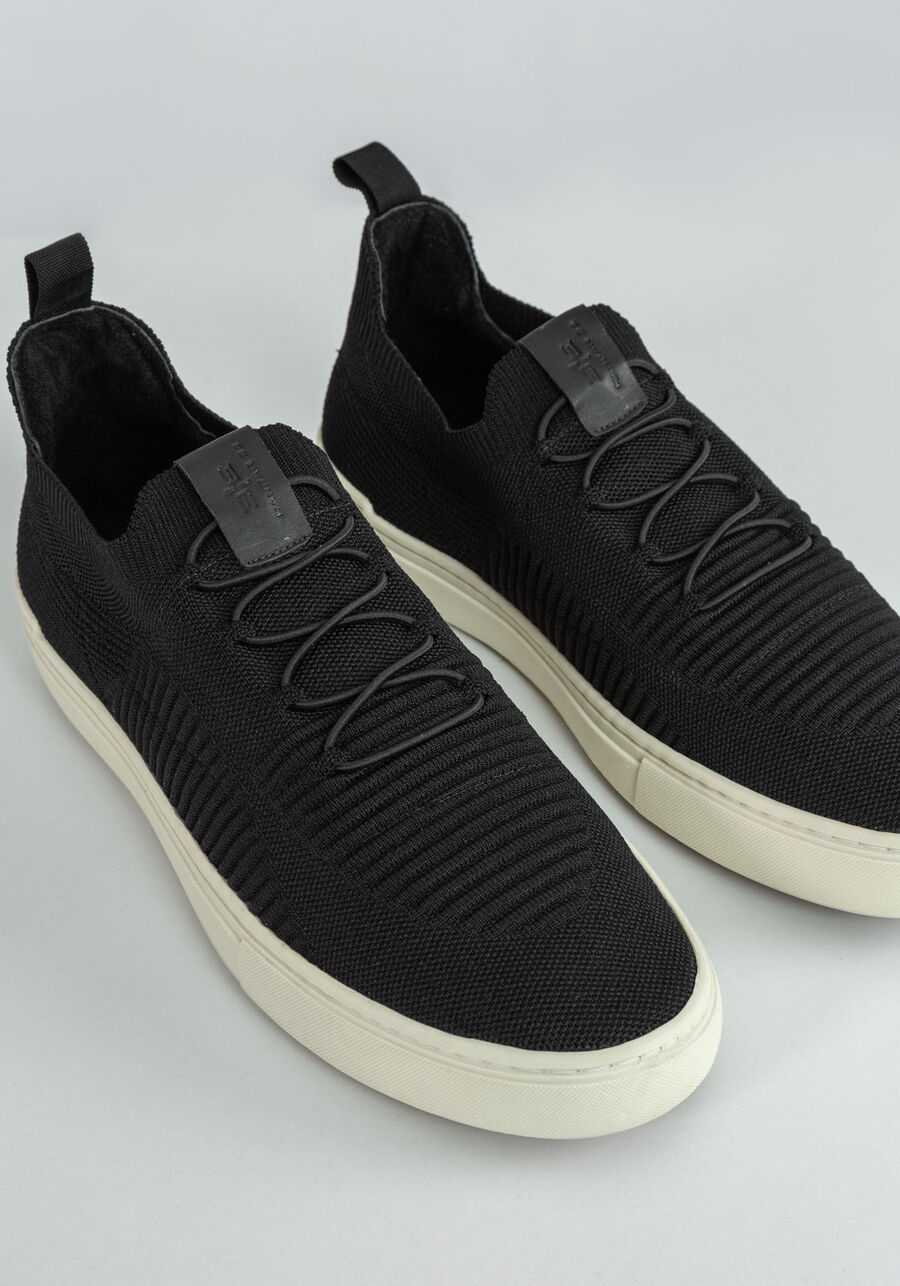 Tênis masculino em tecido meia, PRETO REATIVO. Tênis masculino em tecido meia, PRETO REATIVO, large.