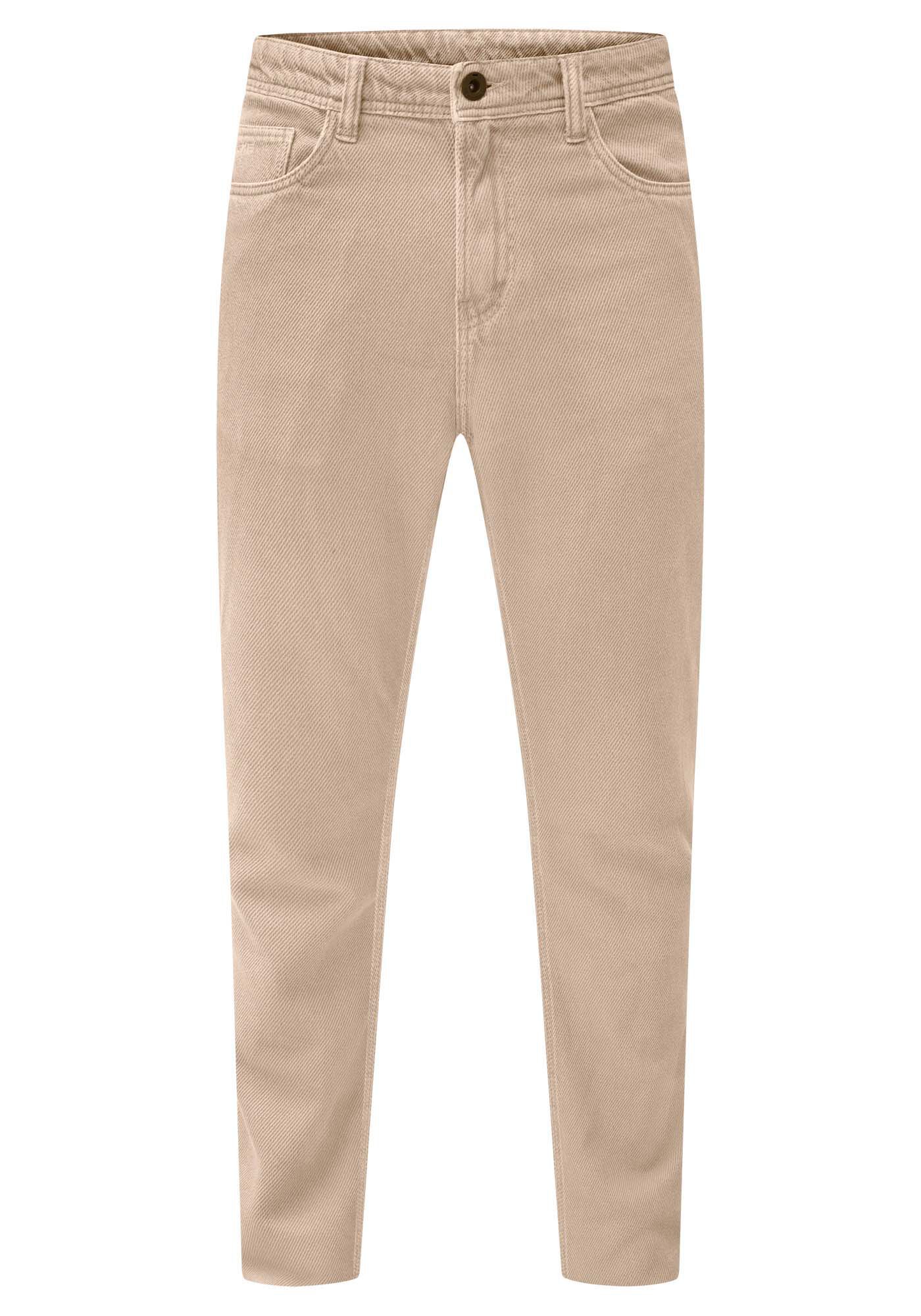 Cal&ccedil;a Slim Com Bolsos Em Sarja, CAQUI RAIZ, large.