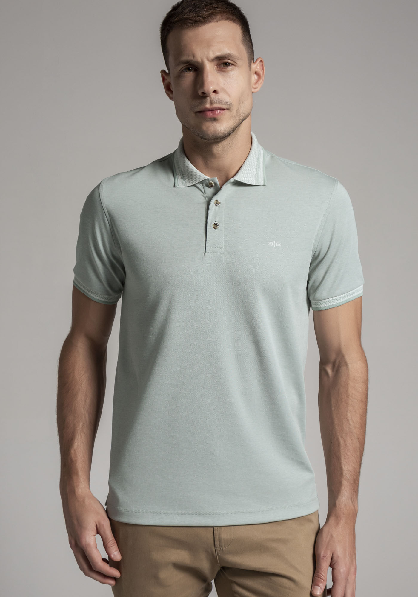 Camisa Polo Masculina em Malha Piquet Gold, VERDE TEOS, large.