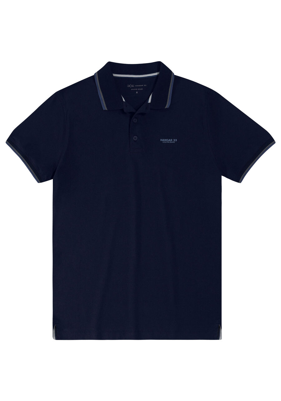 Camisa Polo Com Retilínea, MARINHO IMPERIO. Camisa Polo Com Retilínea, MARINHO IMPERIO, large.