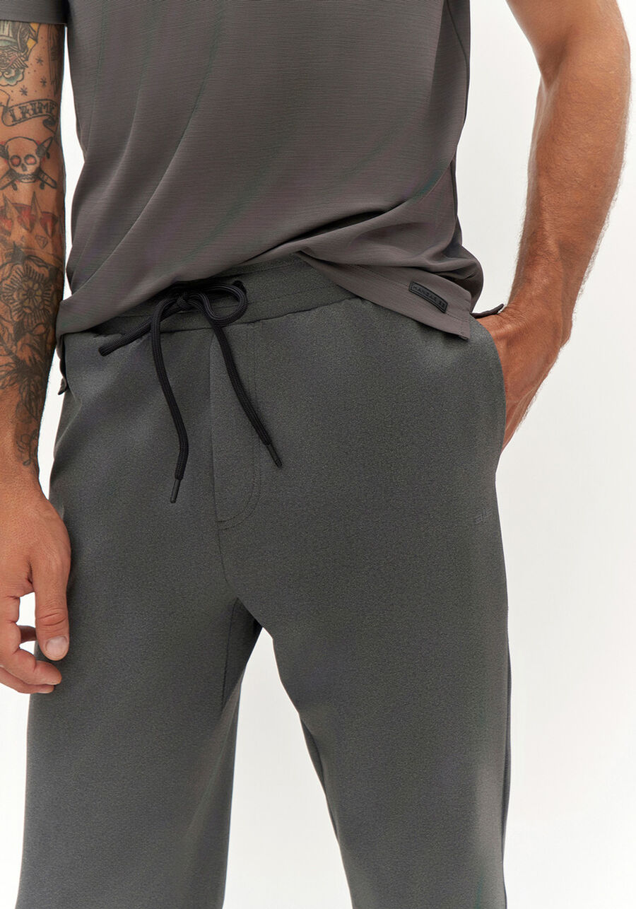 Calça Masculina em Malha Poliamida com Cadarço, CINZA NIGHTCALL. Calça Masculina em Malha Poliamida com Cadarço, CINZA NIGHTCALL, large.
