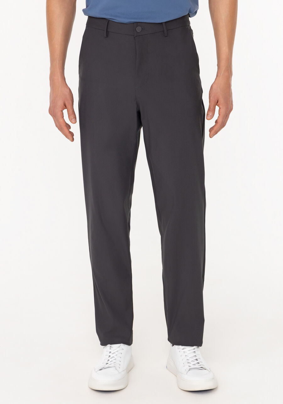 Calça Com Bolsos E Passantes No Cós, CINZA NIGHTCALL. Calça Com Bolsos E Passantes No Cós, CINZA NIGHTCALL, large.