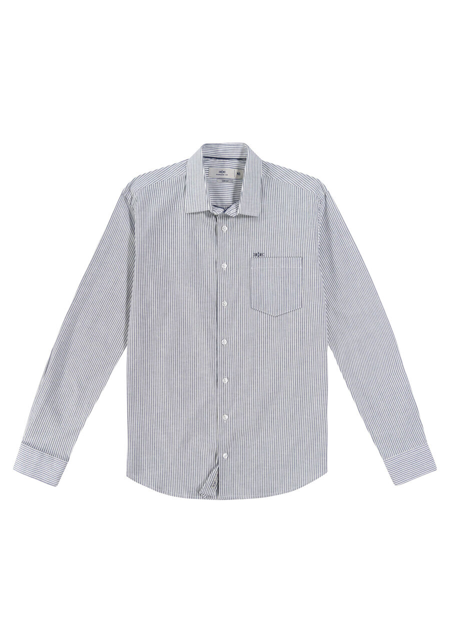 Camisa Masculina  Comfort em Tricoline Xadrez, MARINHO. Camisa Masculina  Comfort em Tricoline Xadrez, MARINHO, large.