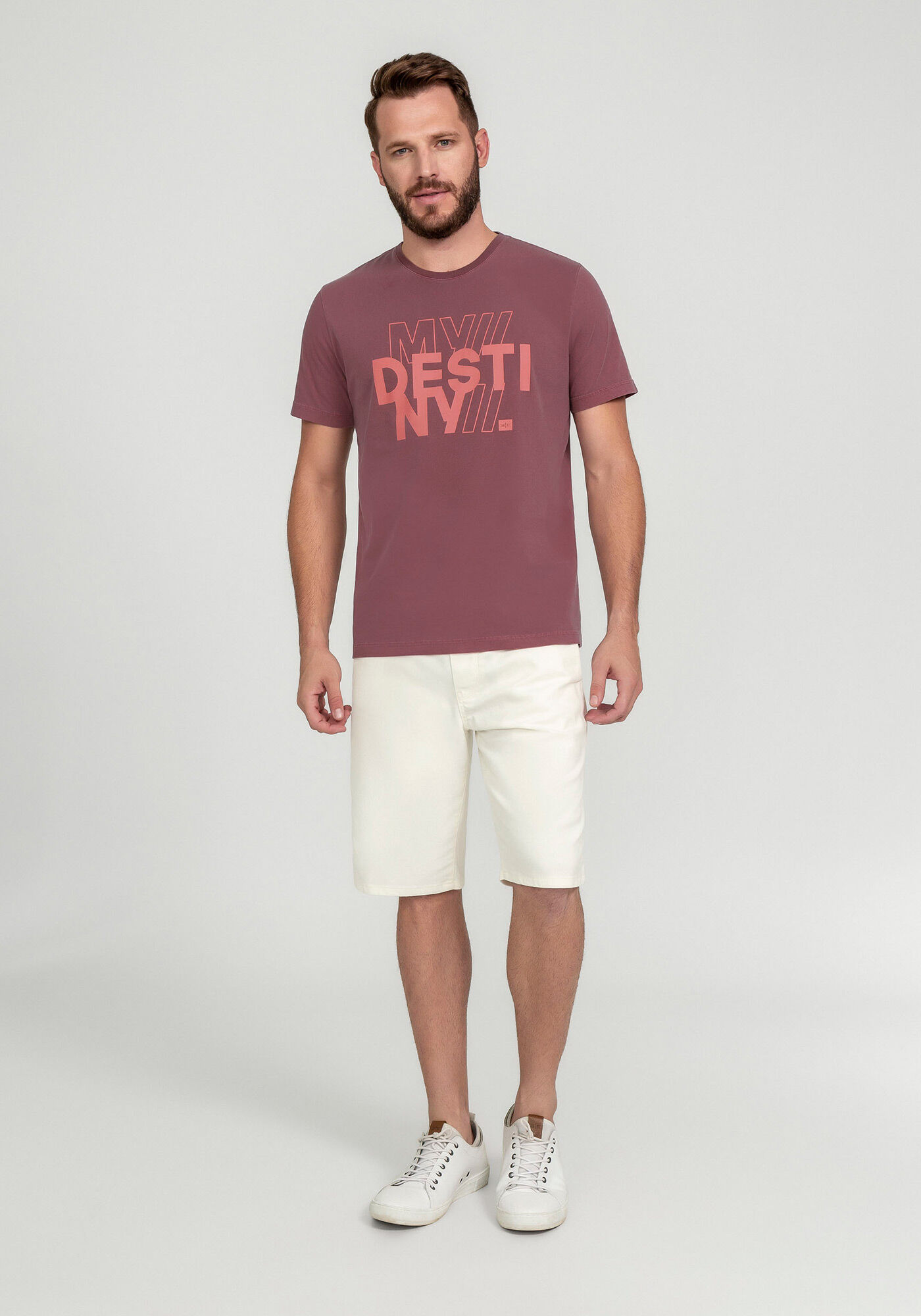 Camiseta em Malha Estampa My Destiny, BORDO WITCH, large.