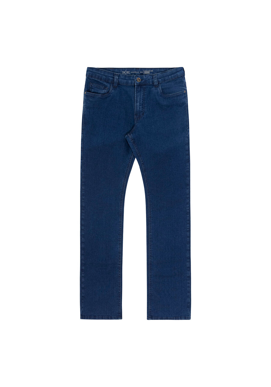 Calça Jeans Reta Antidesgaste, JEANS. Calça Jeans Reta Antidesgaste, JEANS, large.