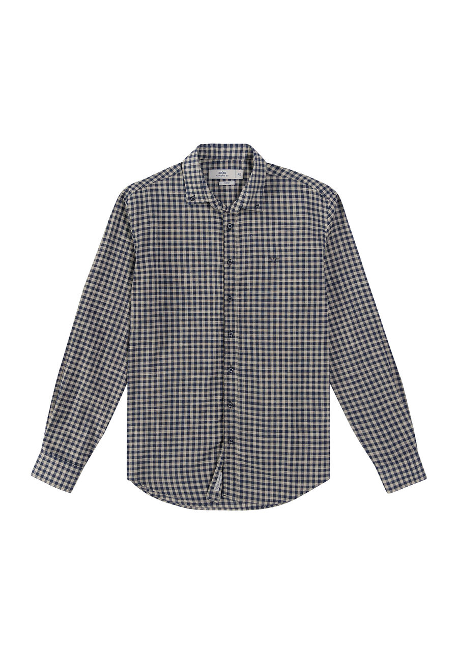 Camisa Xadrez Comfort Tecido Flamê, BEGE RUSSET. Camisa Xadrez Comfort Tecido Flamê, BEGE RUSSET, large.