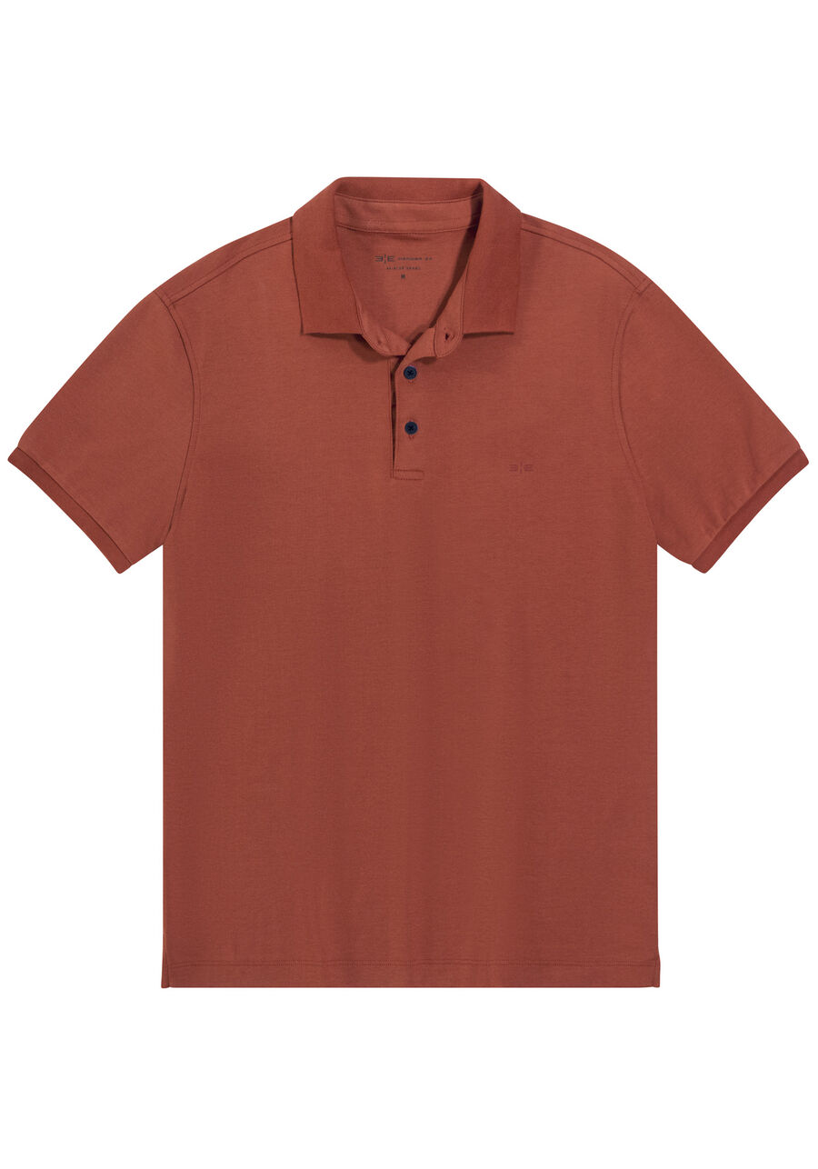 Camisa Polo Masculina em Malha Suedine Premium, LARANJA BRIGHT. Camisa Polo Masculina em Malha Suedine Premium, LARANJA BRIGHT, large.