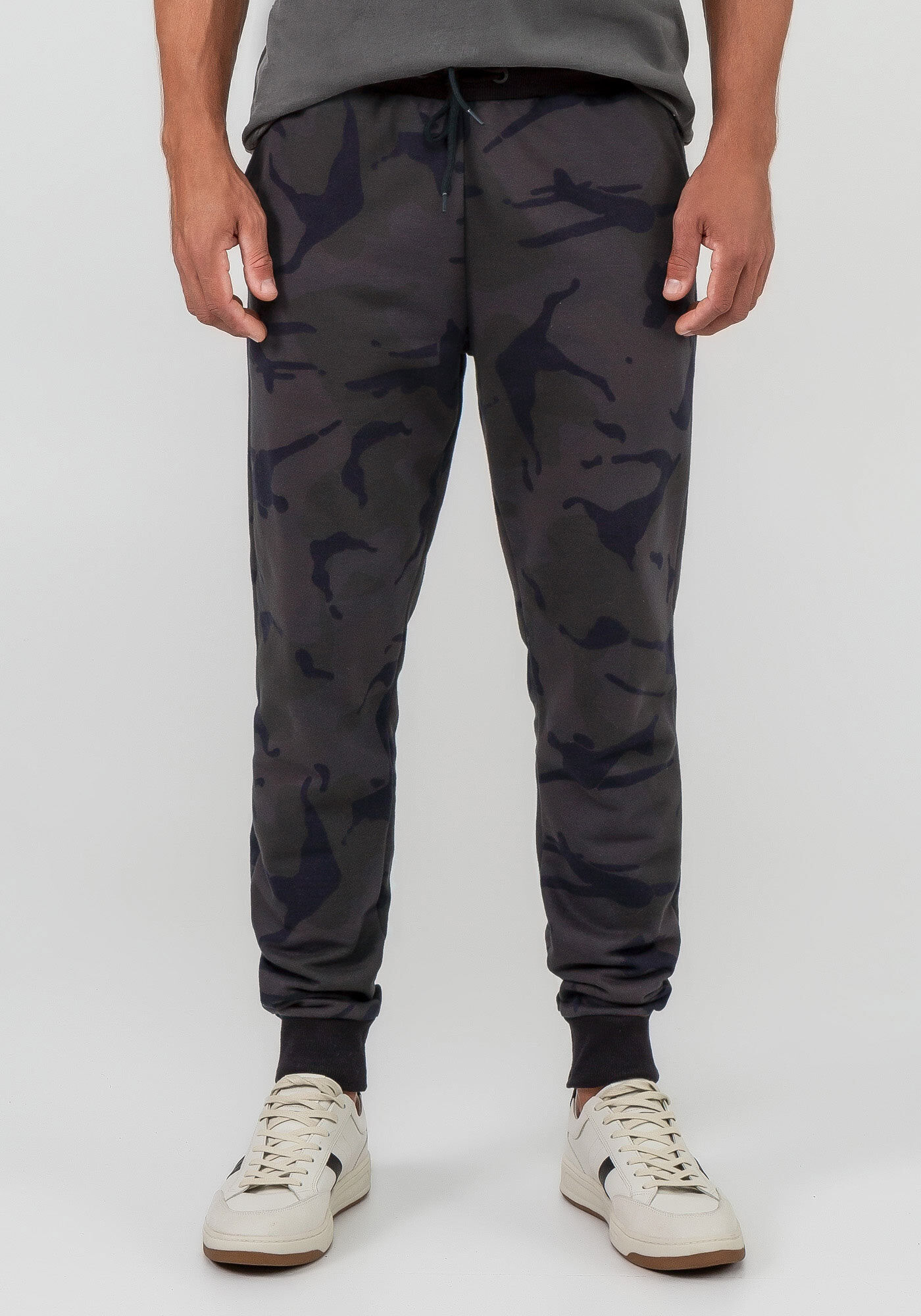 Calça de malha camuflada hot sale