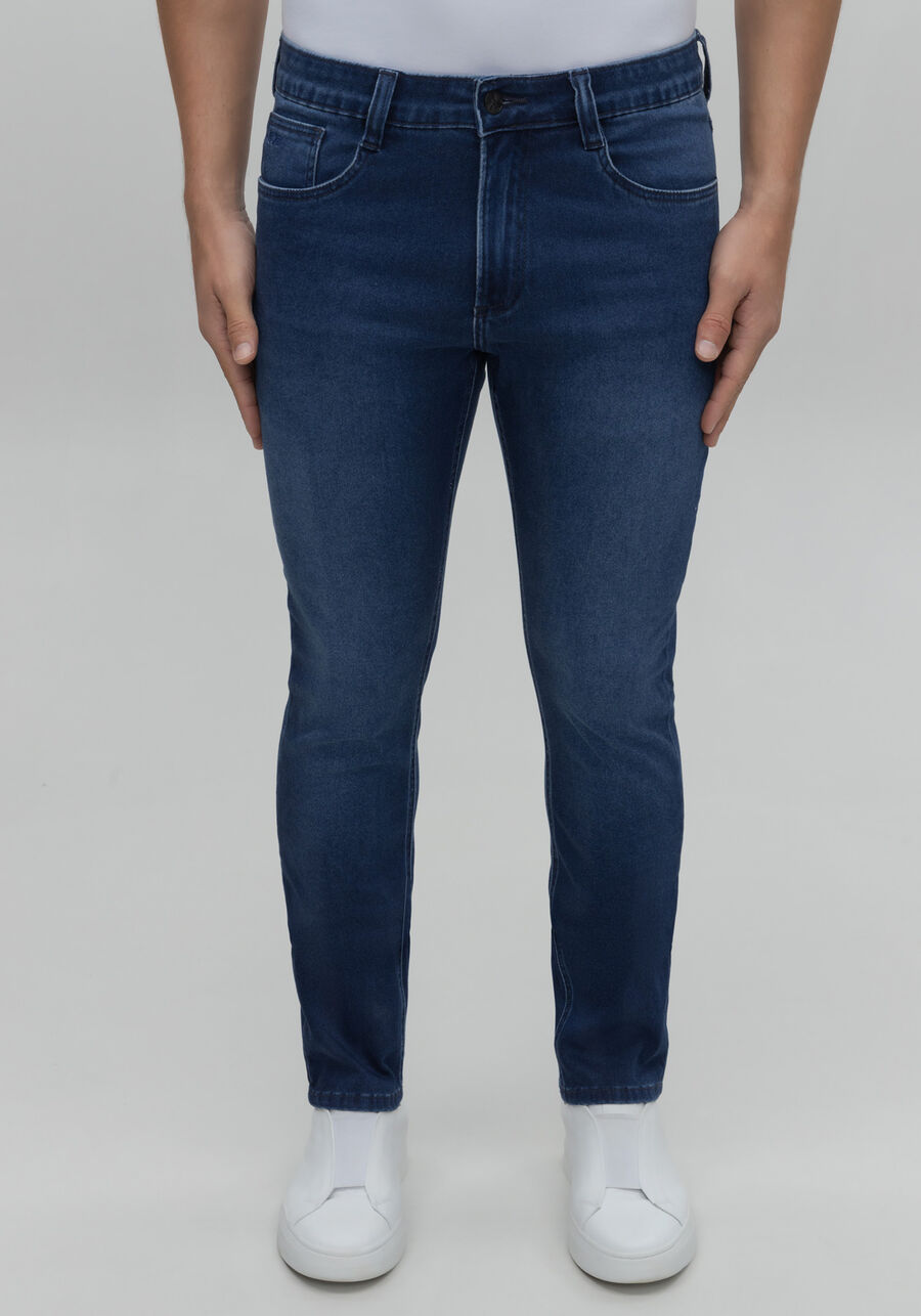 Calça Jeans Masculina Skinny com Elastano, JEANS. Calça Jeans Masculina Skinny com Elastano, JEANS, large.