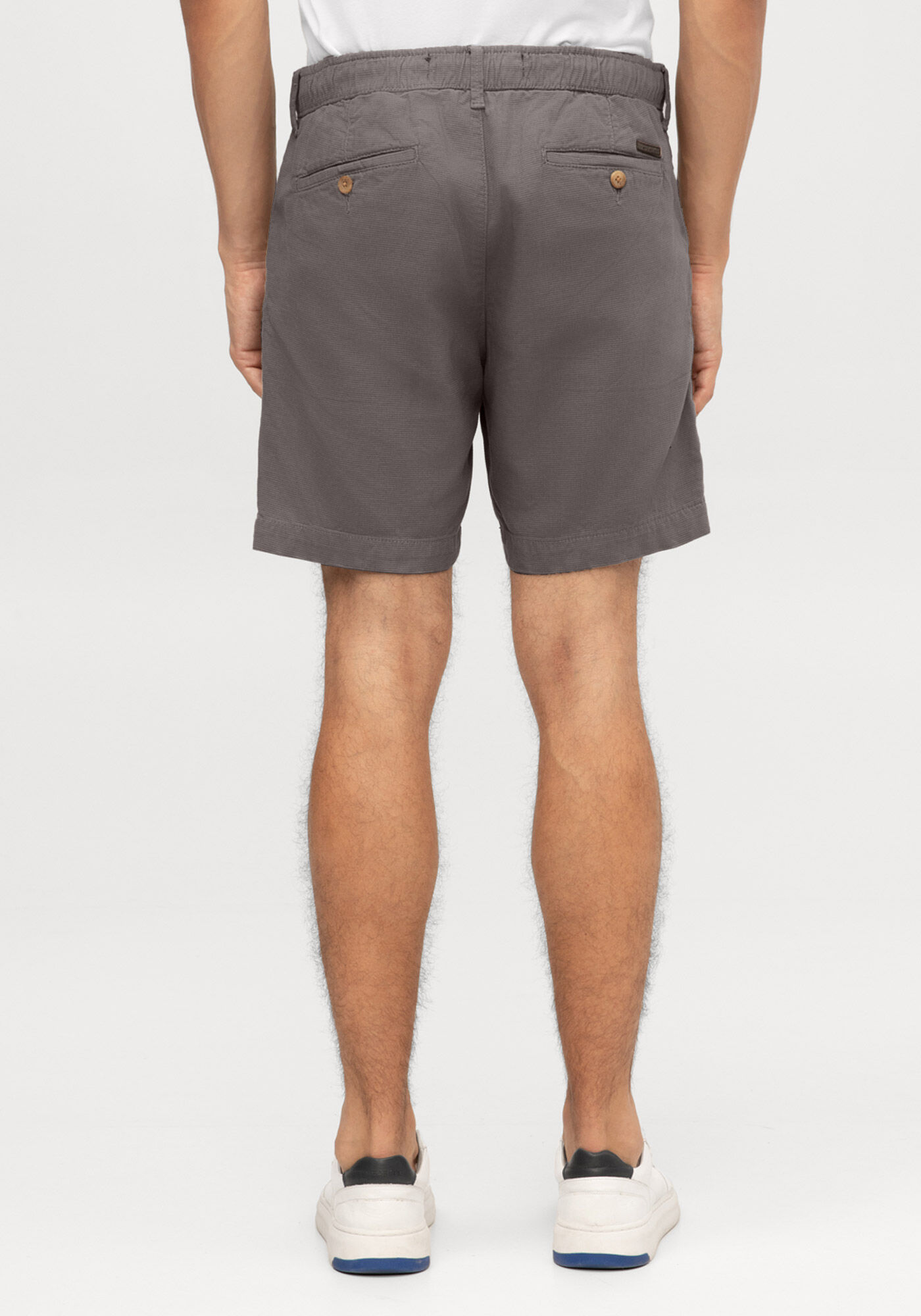 Shorts Sarja Masculino Jogger com Cadar&ccedil;o, CINZA CHANTERELLE, large.