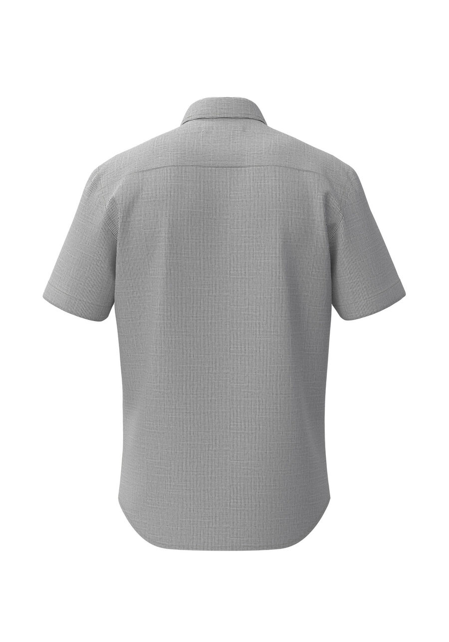 Camisa Masculina De Mangas Curtas Com Botões Slim Fit, BRANCO OFF WHITE. Camisa Masculina De Mangas Curtas Com Botões Slim Fit, BRANCO OFF WHITE, large.