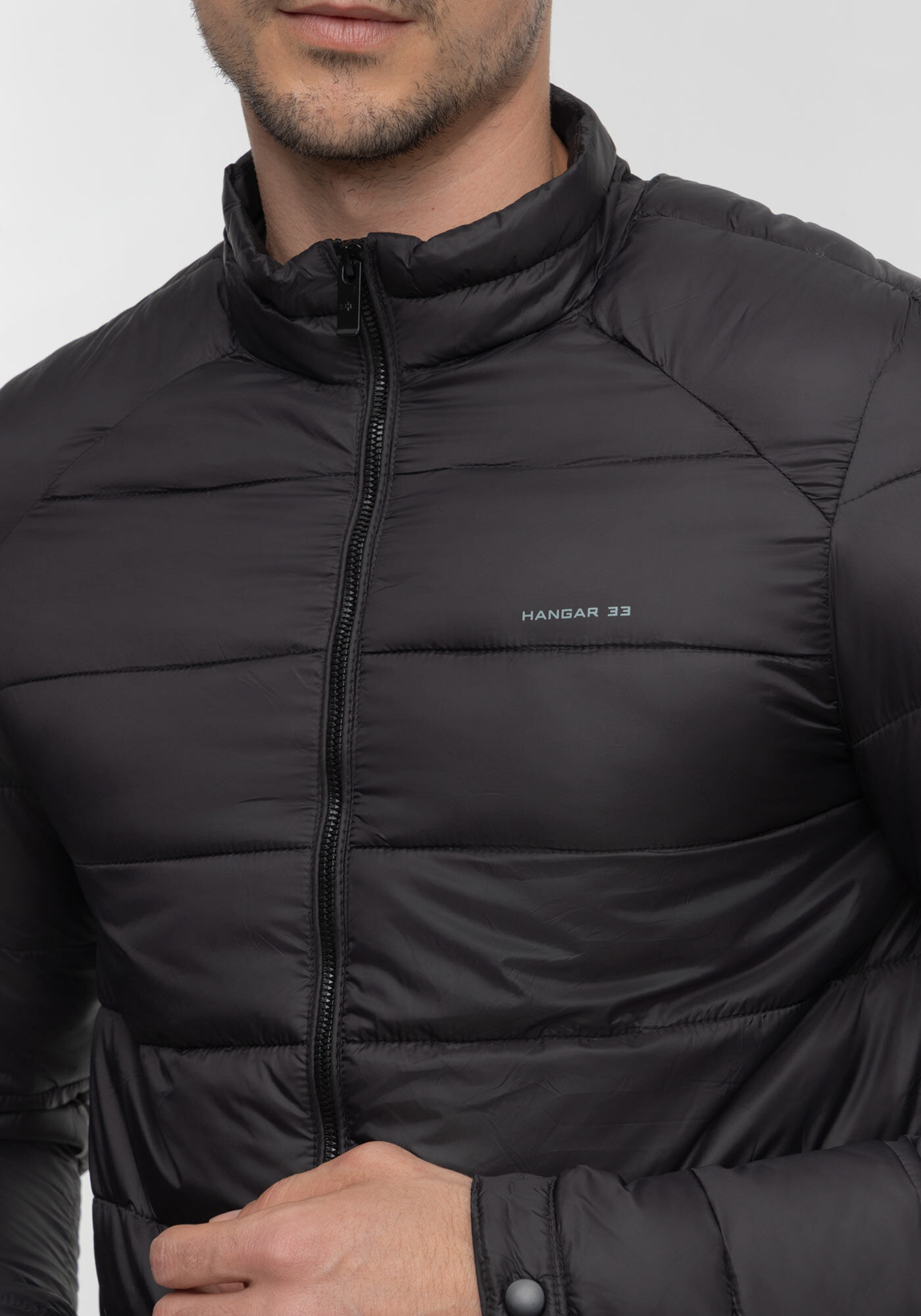 Jaqueta Puffer Em Nylon Com Z&iacute;per, , large.