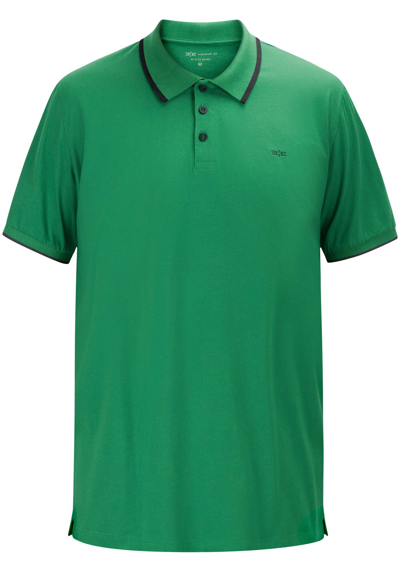 Camisa Polo Masculina Big & Tall com Retil&iacute;nea, VERDE ALBERCA, large.