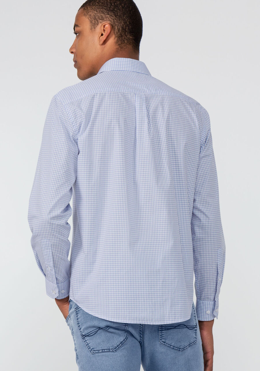 Camisa xadrez tecido com bolso - Venca - 073856