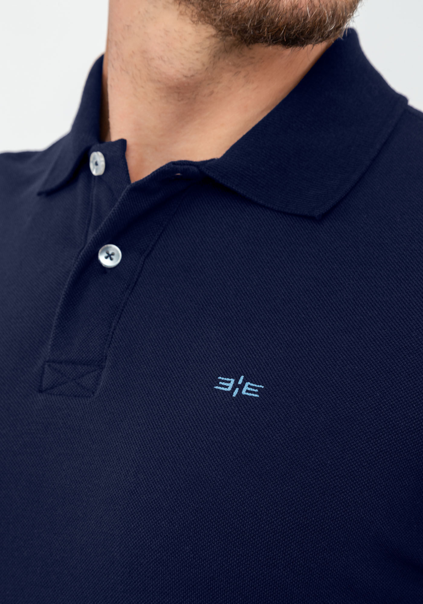 Camisa Polo Cl&aacute;ssica em Malha Piquet Pima, MARINHO ACTION, large.