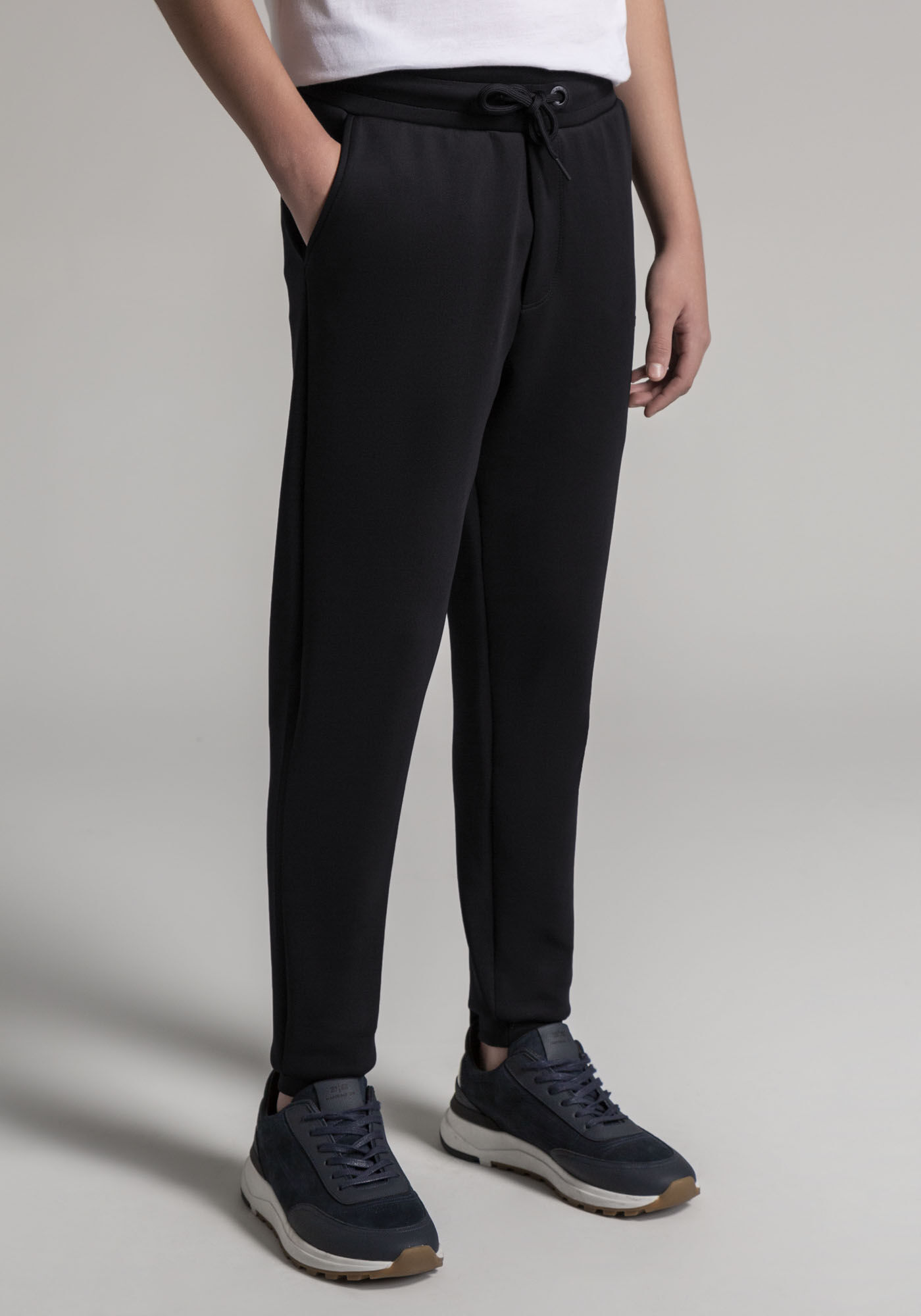 Cal&ccedil;a Jogger Juvenil em Moletom Splash, PRETO REATIVO, large.