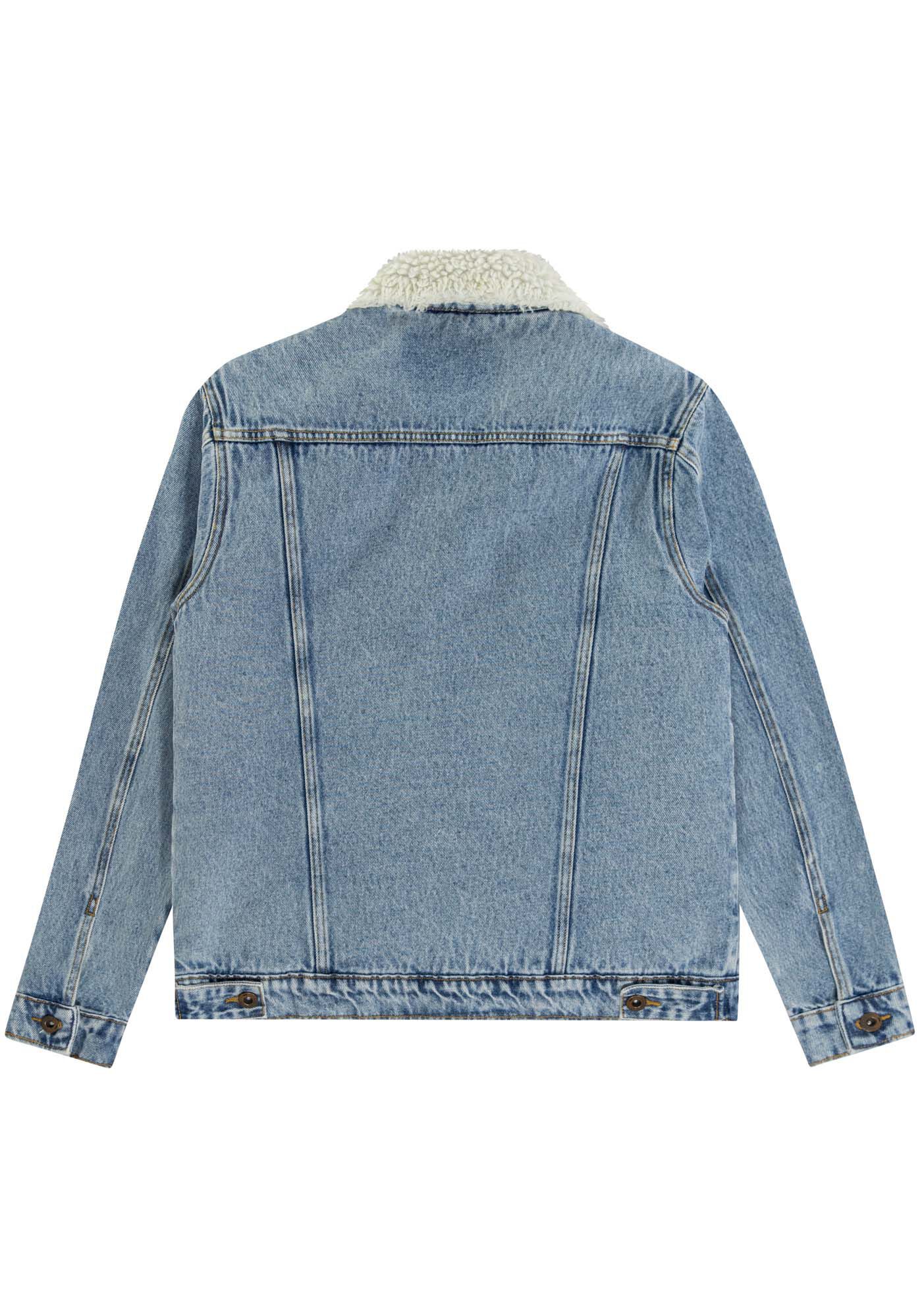 Jaqueta Jeans Masculina com Forro Pelo, JEANS, large.