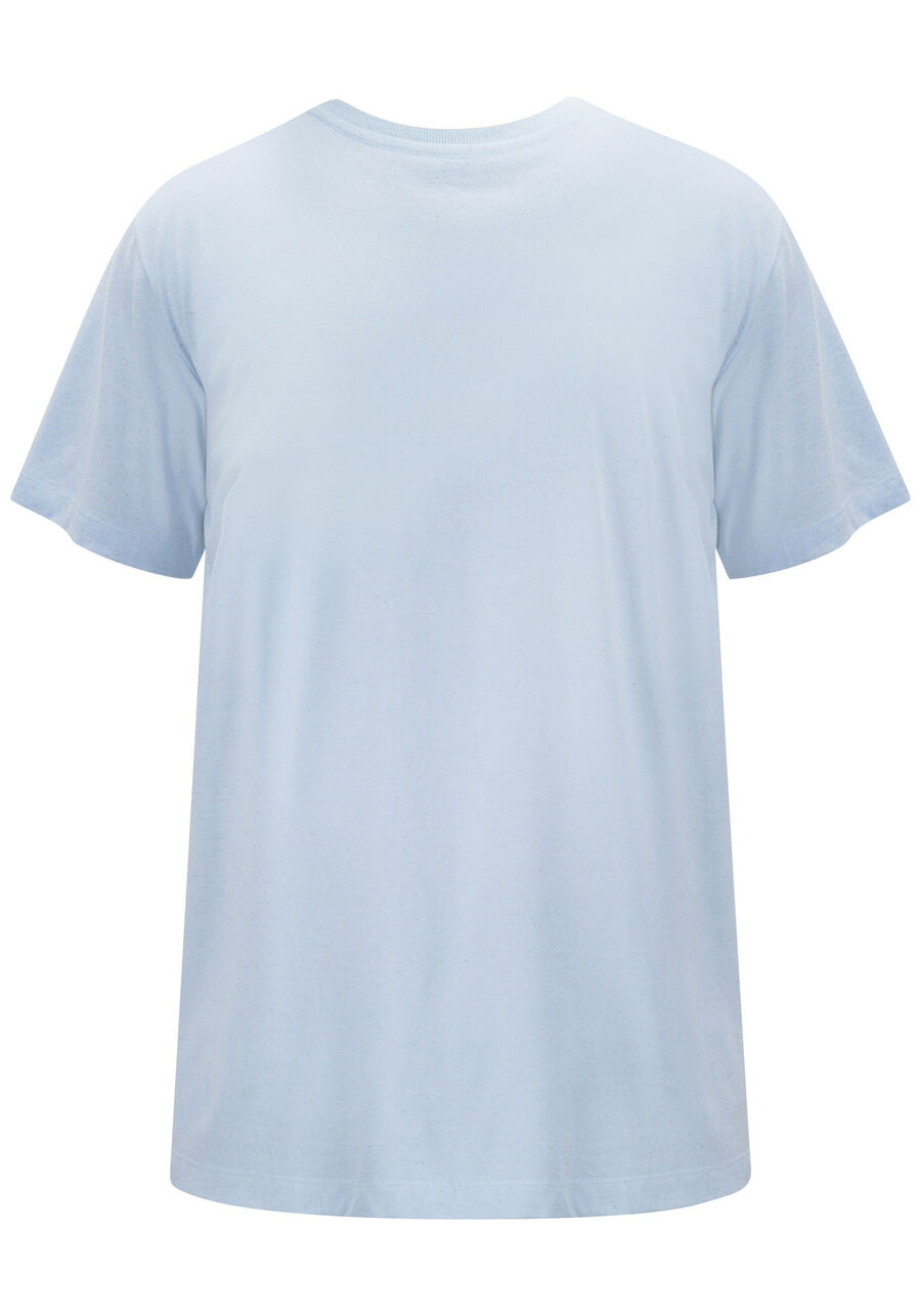 Camiseta Masculina Big & Tall em Malha Linho, AZUL ARTICO. Camiseta Masculina Big & Tall em Malha Linho, AZUL ARTICO, large.