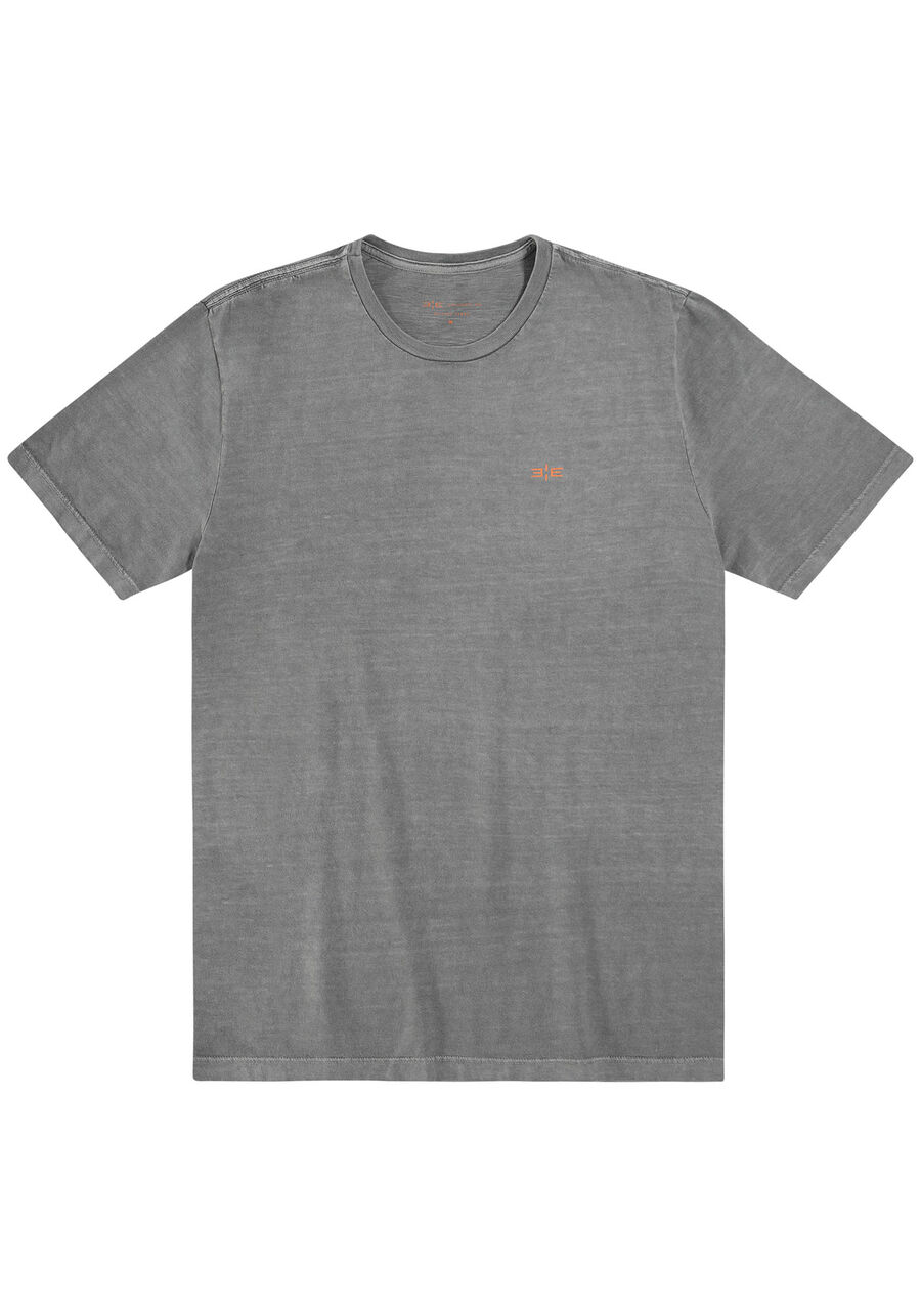 Camiseta Masculina Manga Curta com Efeito Estonado, CINZA CYBER. Camiseta Masculina Manga Curta com Efeito Estonado, CINZA CYBER, large.