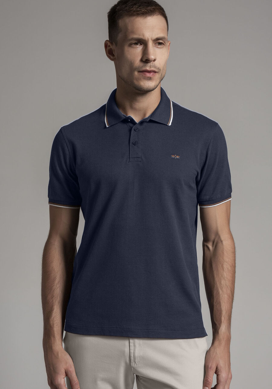 Camisa Polo Masculina em Malha Piquet, MARINHO IMPERIO, large.