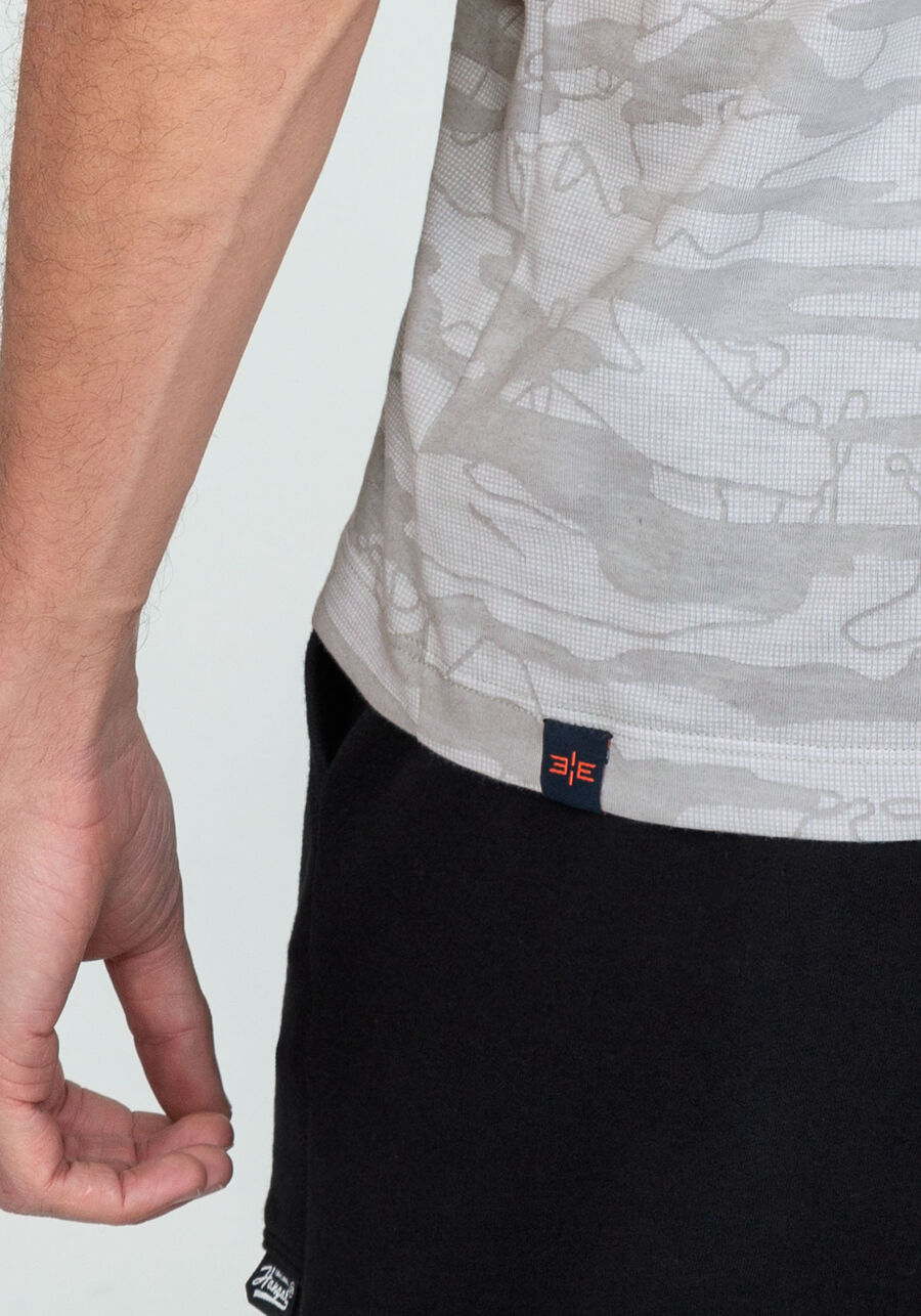 Camiseta CAMU em Malha Tal Pai Tal Filho, GRID CINZA. Camiseta CAMU em Malha Tal Pai Tal Filho, GRID CINZA, large.