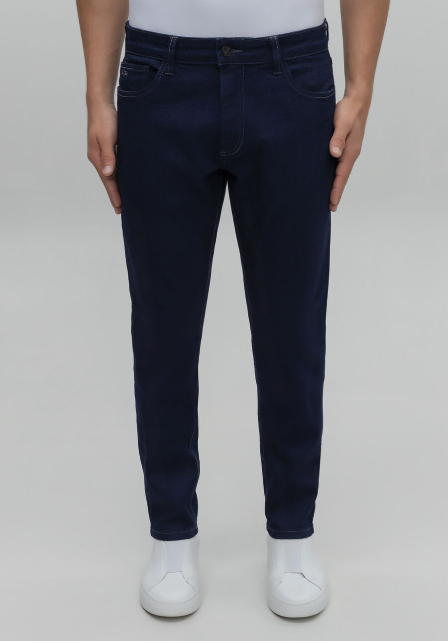 Calça Jeans Masculina Skinny Escura com Elastano, JEANS. Calça Jeans Masculina Skinny Escura com Elastano, JEANS, large.