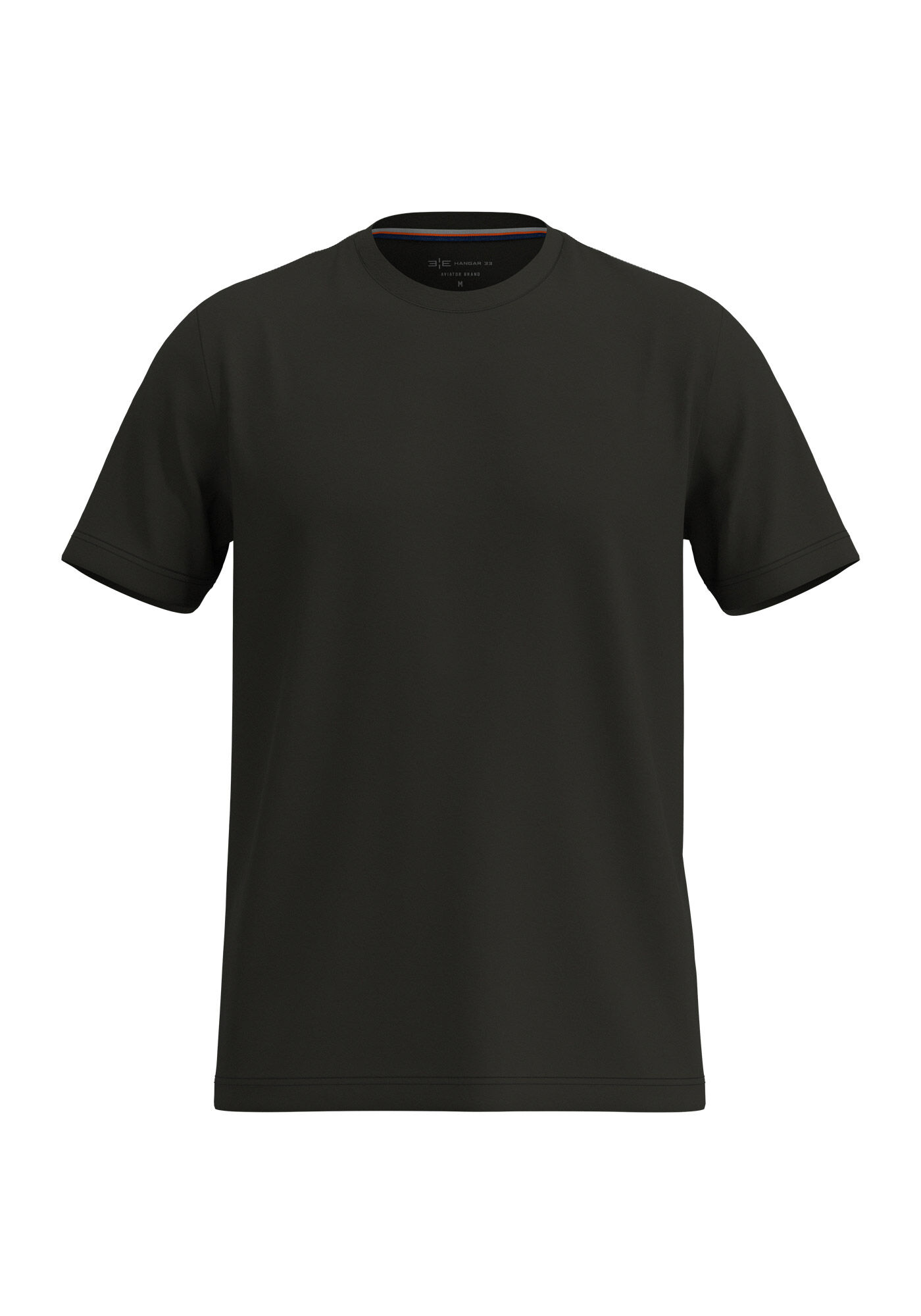 Camiseta De Mangas Curtas Em Malha De Algod&atilde;o Pima, PRETO REATIVO, large.