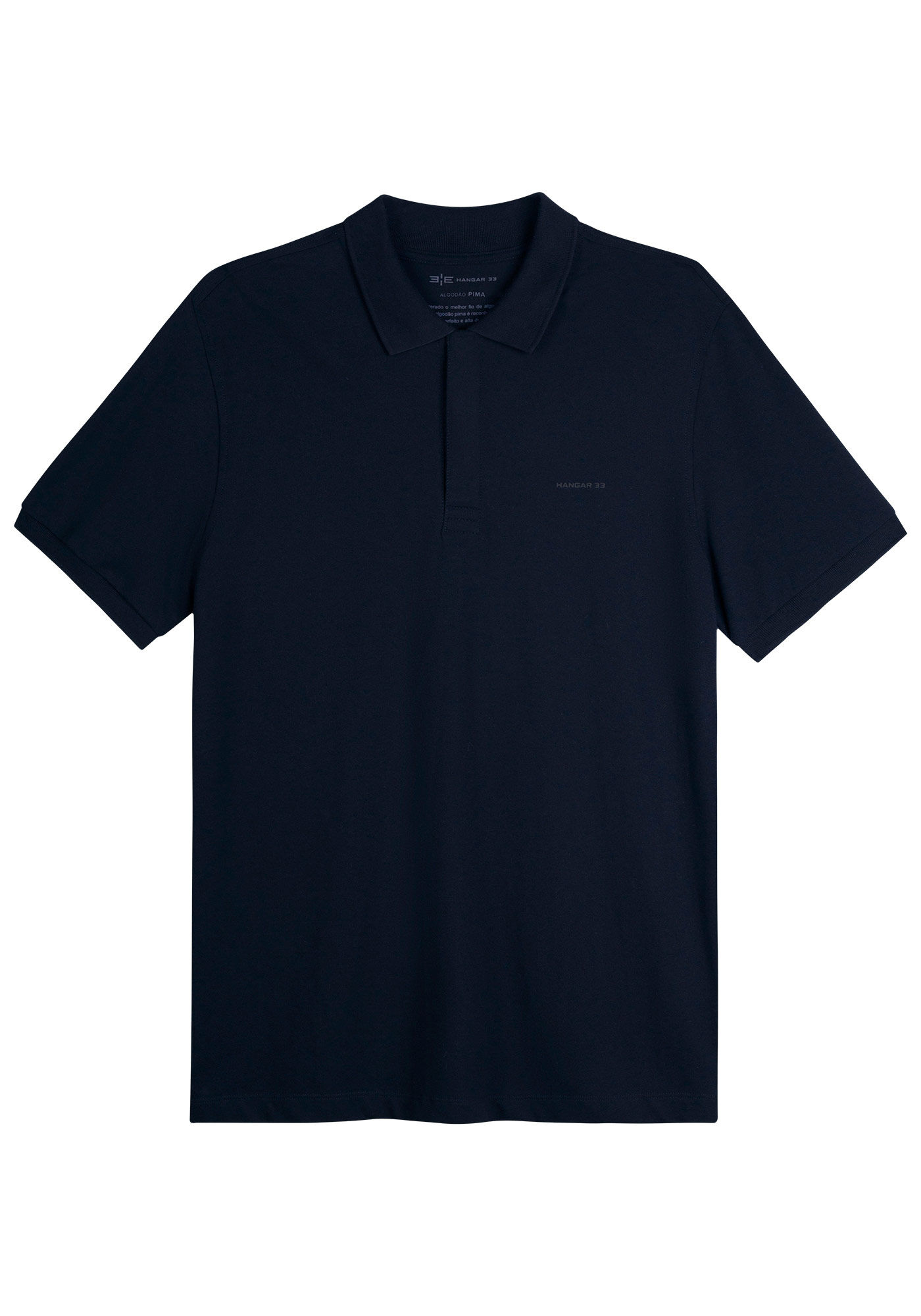 Camisa Polo Masculina em Malha Pima, MARINHO IMPERIO, large.