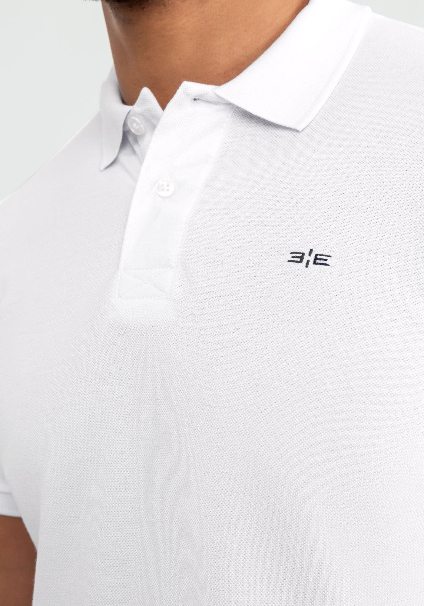 Camisa Polo Cl&aacute;ssica em Malha Piquet Pima, BRANCO, large.