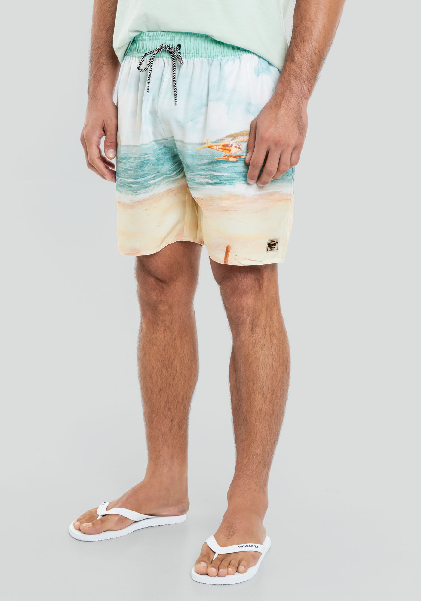 Shorts Masculino Estampado Tal Pai Tal Filho, AZUL EXPRIM, large.