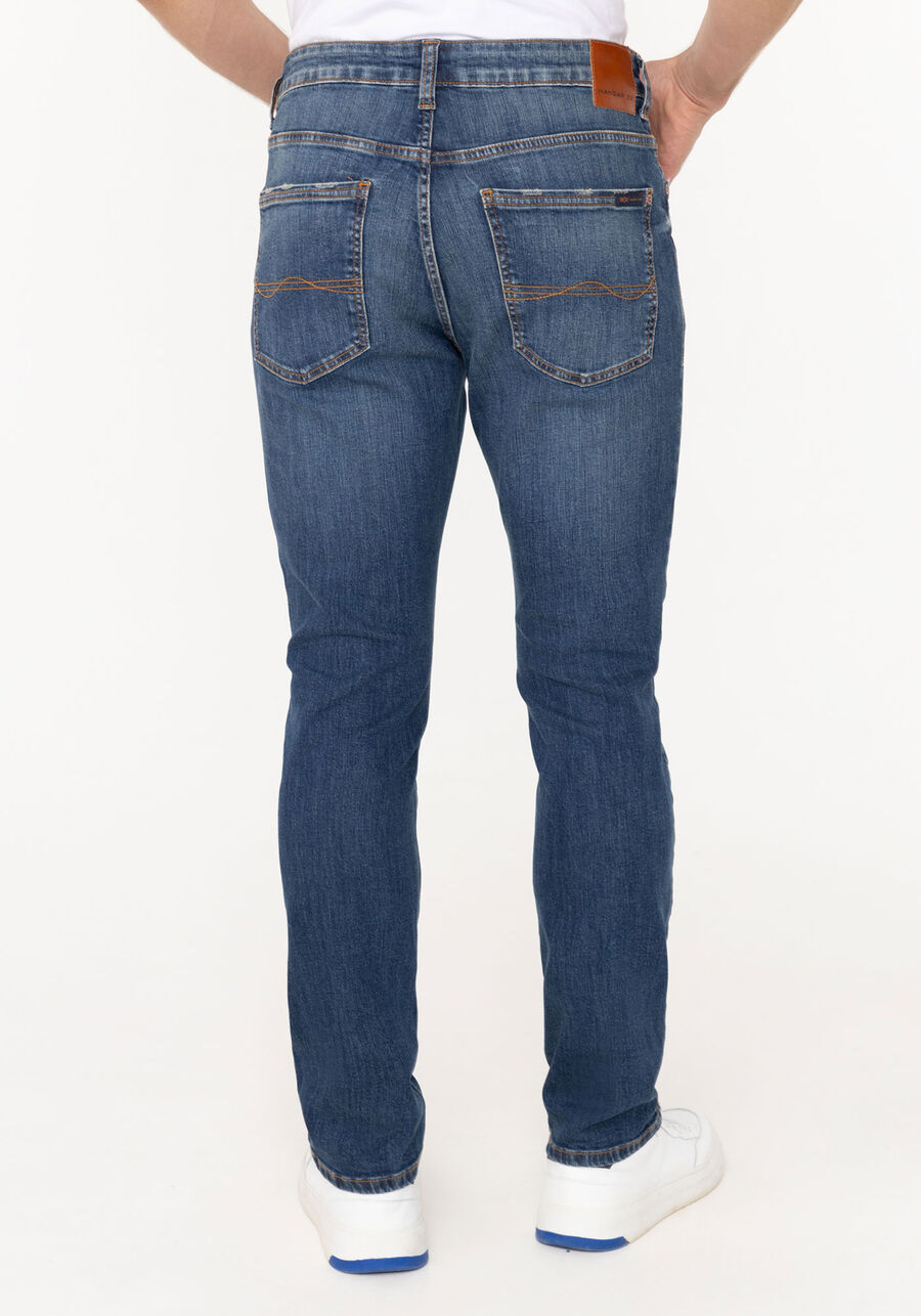 Calça Jeans Masculina Turbofan Slim Com Bolsos E Elastano, JEANS. Calça Jeans Masculina Turbofan Slim Com Bolsos E Elastano, JEANS, large.