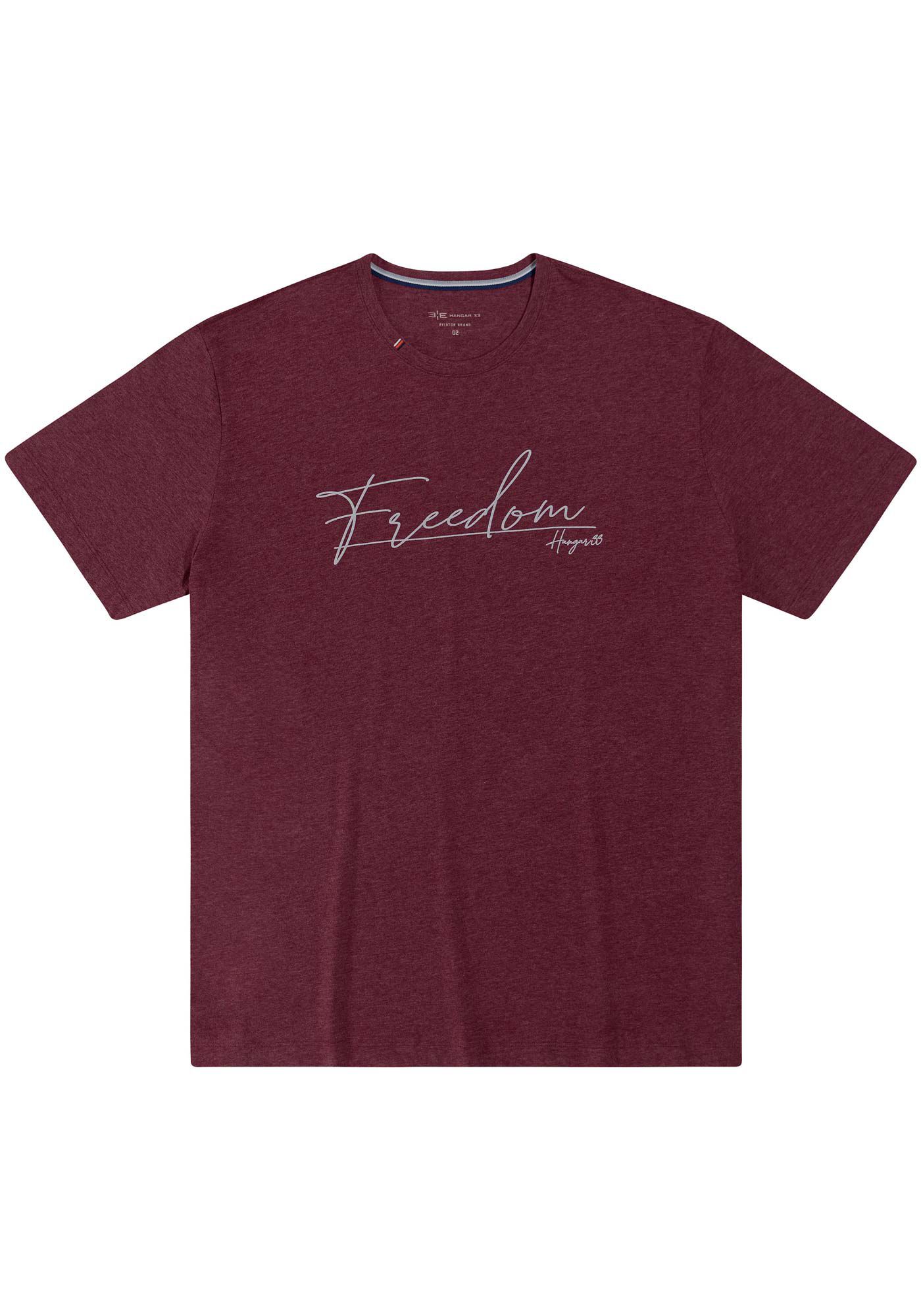 Camiseta Big & Tall em Malha com Estampa Lettering, BORDO WITCH, large.