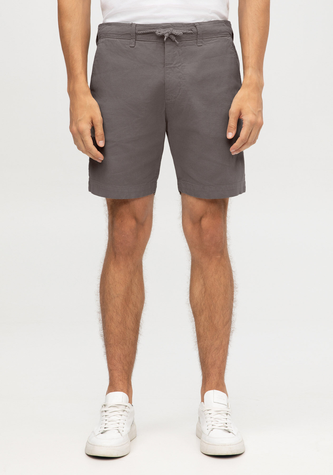 Shorts Sarja Masculino Jogger com Cadar&ccedil;o, CINZA CHANTERELLE, large.