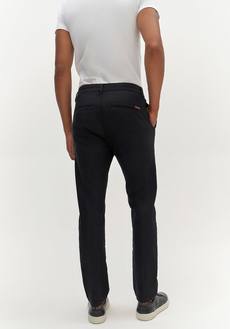 Cal&ccedil;a Sarja Masculina Slim N&atilde;o Desbota Cl&aacute;ssicos, PRETO REATIVO, large.