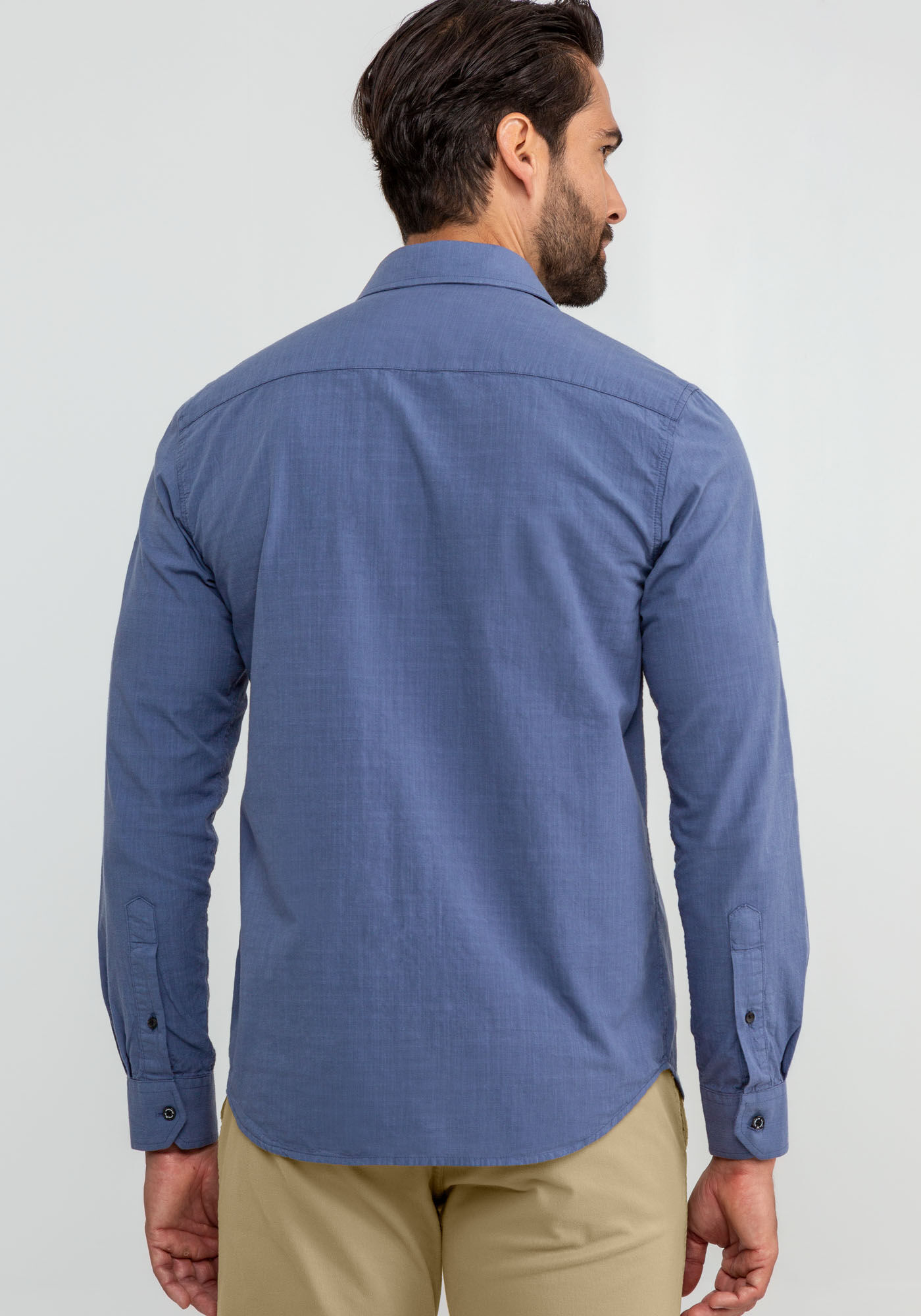 Camisa manga longa outlet masculina slim fit