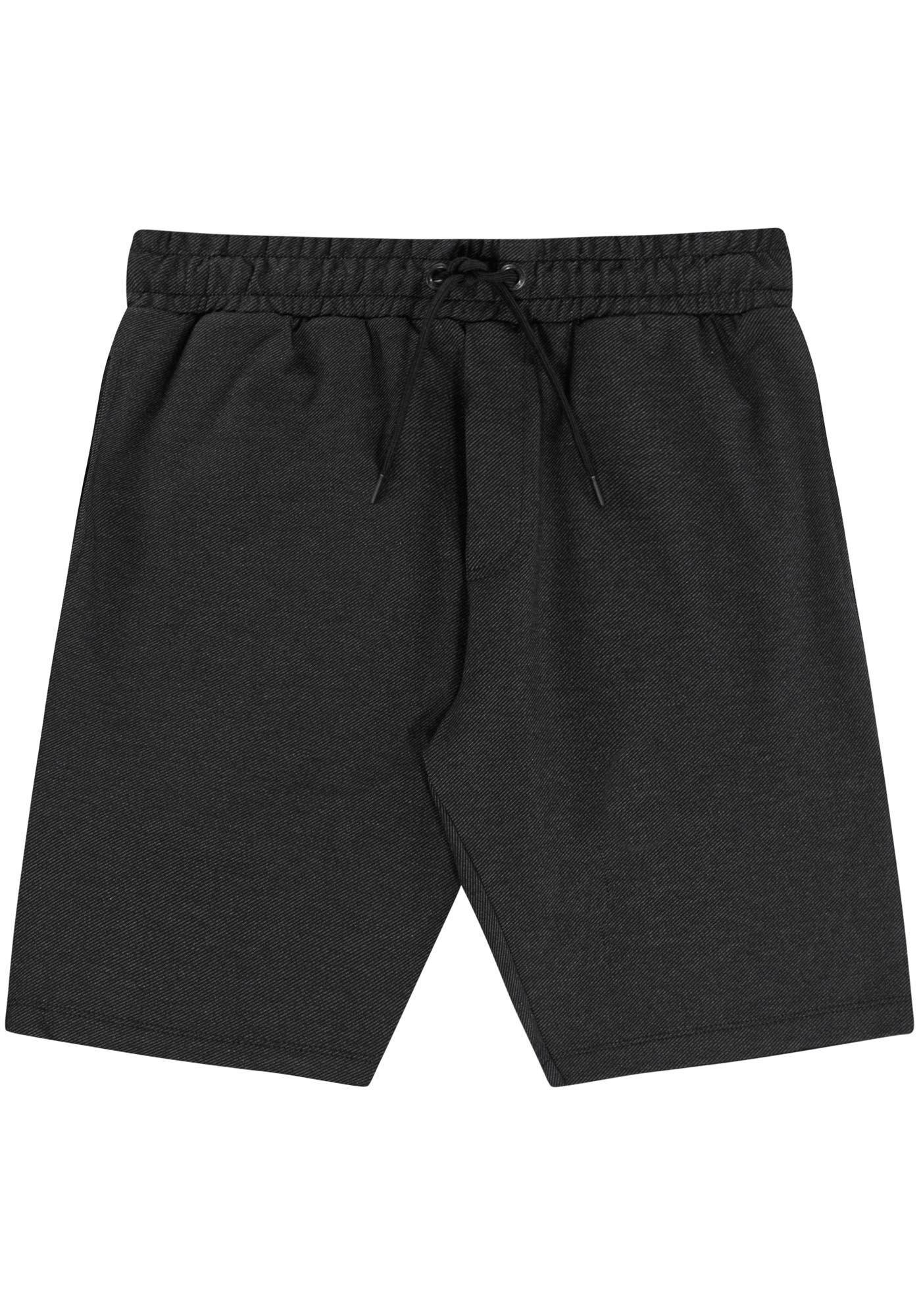 Bermuda Masculina em Moletom Denim, PRETO REATIVO, large.