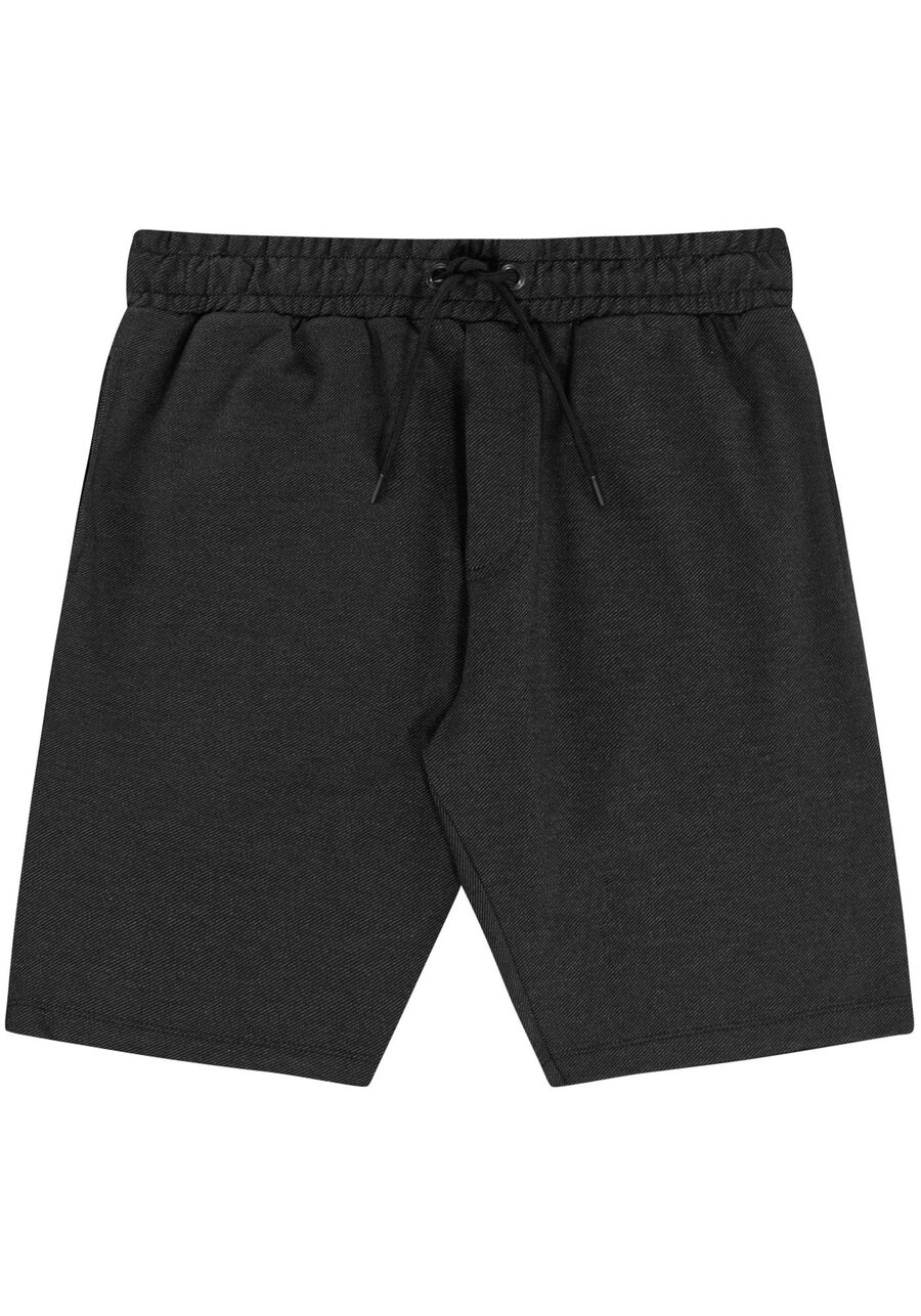 Bermuda Masculina em Moletom Denim, PRETO REATIVO. Bermuda Masculina em Moletom Denim, PRETO REATIVO, large.