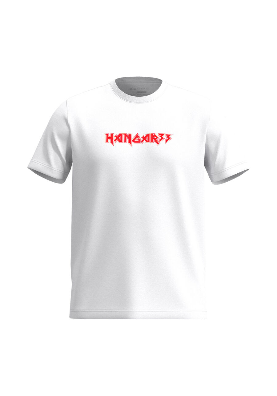 Camiseta Em Meia Malha De Algodão Peletizado Com Estampa, BRANCO. Camiseta Em Meia Malha De Algodão Peletizado Com Estampa, BRANCO, large.