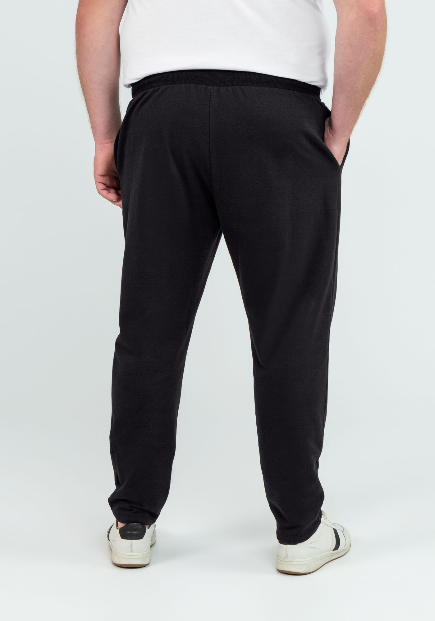 Cal&ccedil;a em Moletom com Bolsos Big & Tall, PRETO REATIVO, large.