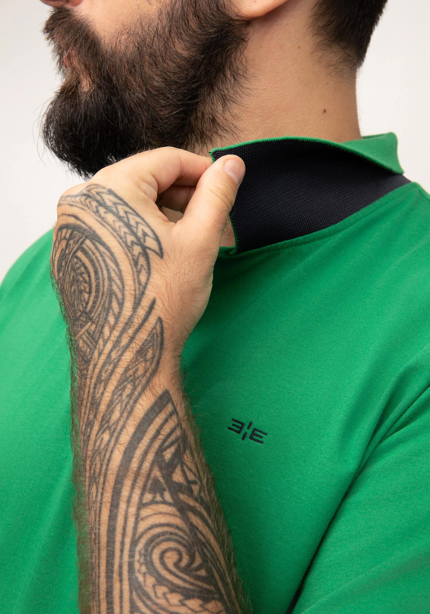 Camisa Polo Masculina Big & Tall com Retil&iacute;nea, VERDE ALBERCA, large.