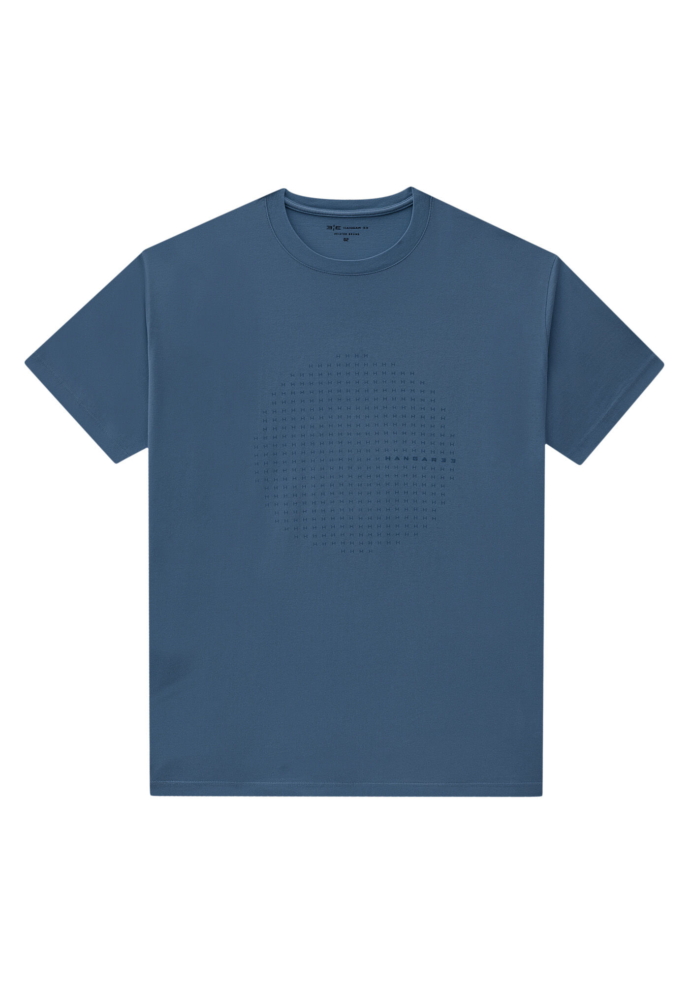 Camiseta Masculina em Malha Estampada Big & Tall, AZUL SEED, large.