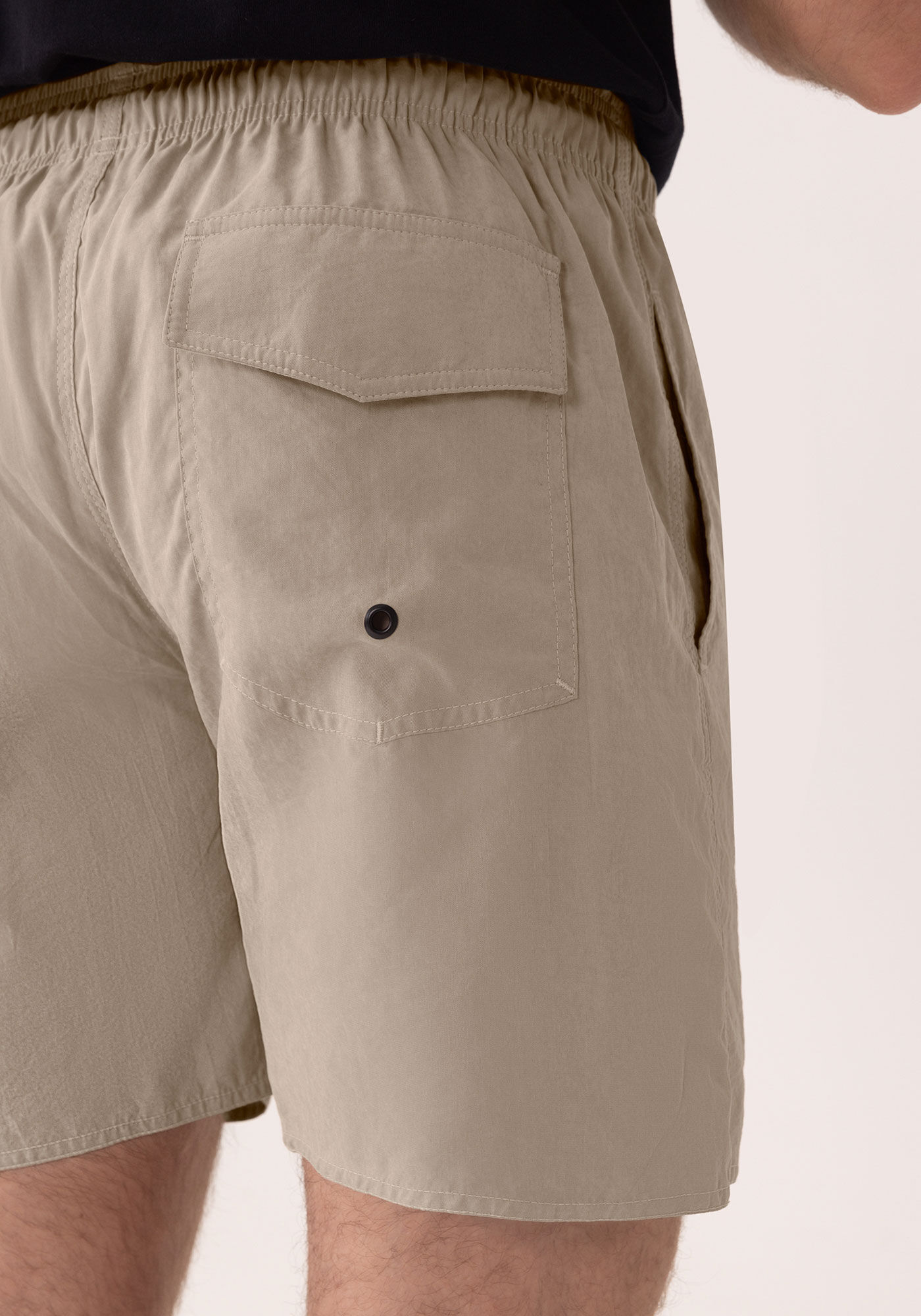 Shorts Com C&oacute;s El&aacute;stico E Bolsos, BEGE FUSION, large.