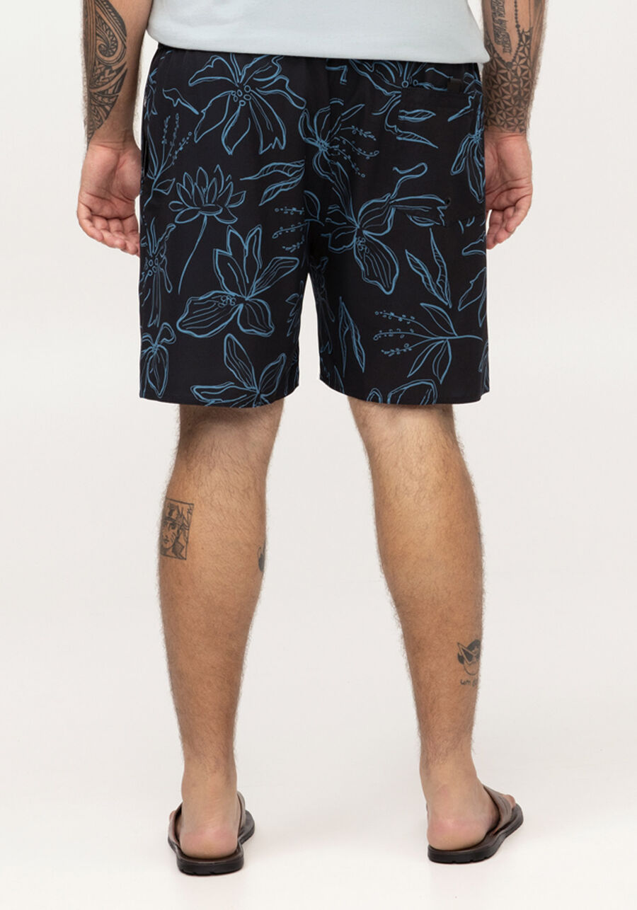 Shorts Masculino em Tecido Plano Estampado, MARINHO ACTION. Shorts Masculino em Tecido Plano Estampado, MARINHO ACTION, large.