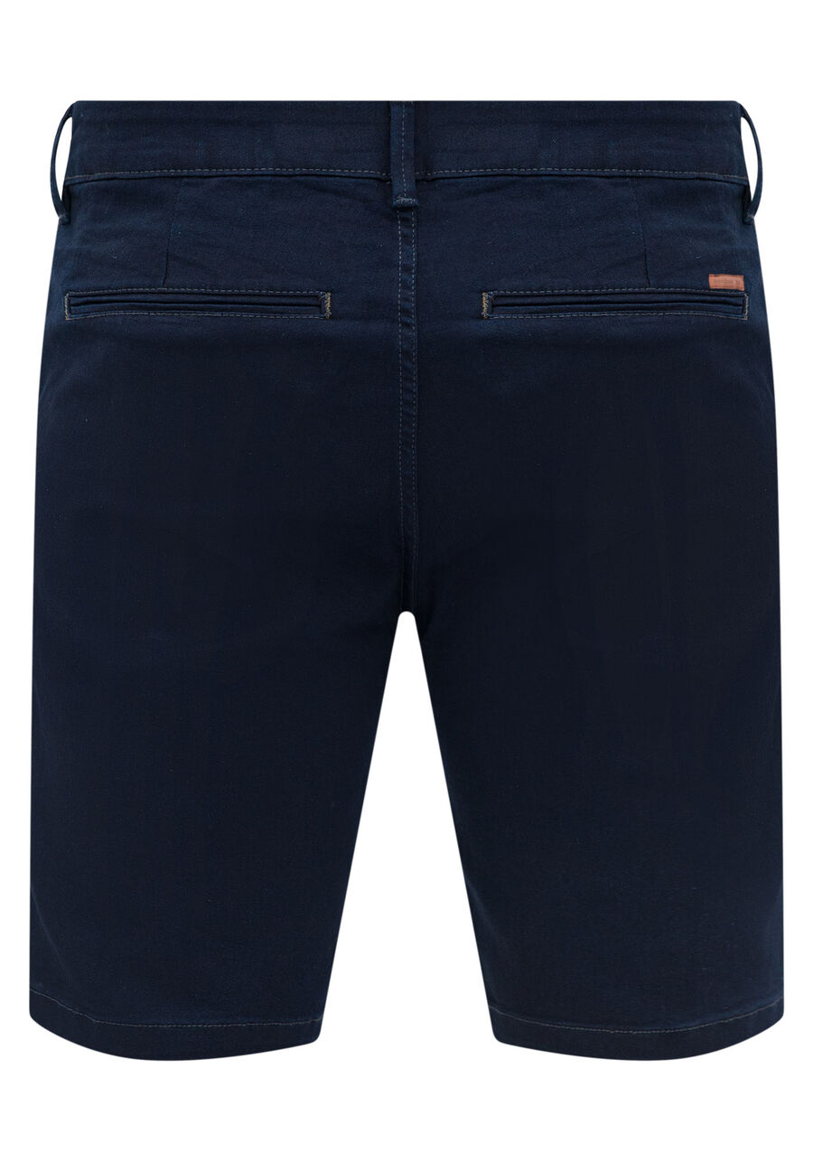 Bermuda Reta Radial Em Jeans Amaciado, JEANS ESCURO. Bermuda Reta Radial Em Jeans Amaciado, JEANS ESCURO, large.
