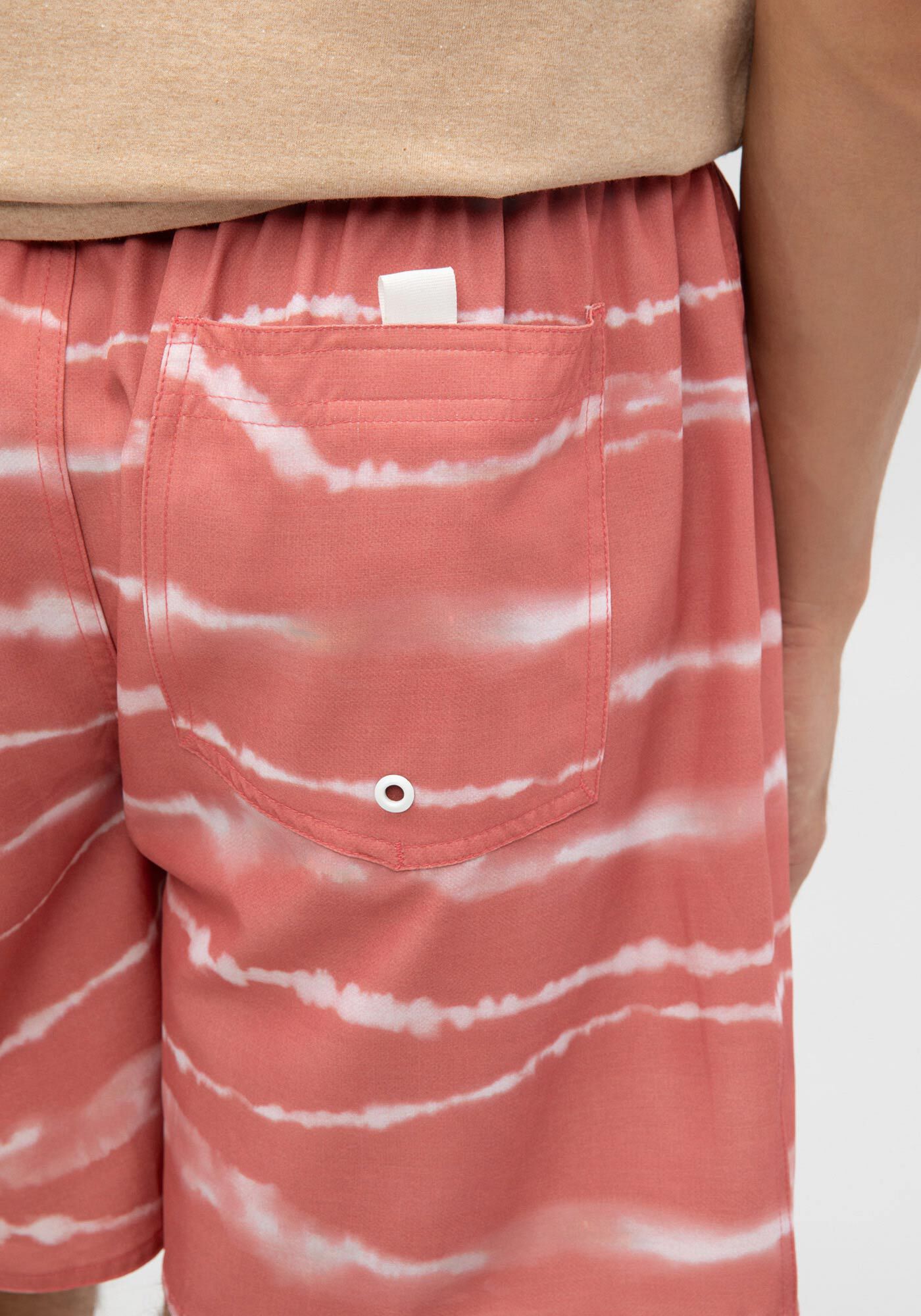 Shorts Tecido Plano Com Elastano, ROSA CADMIUM, large.