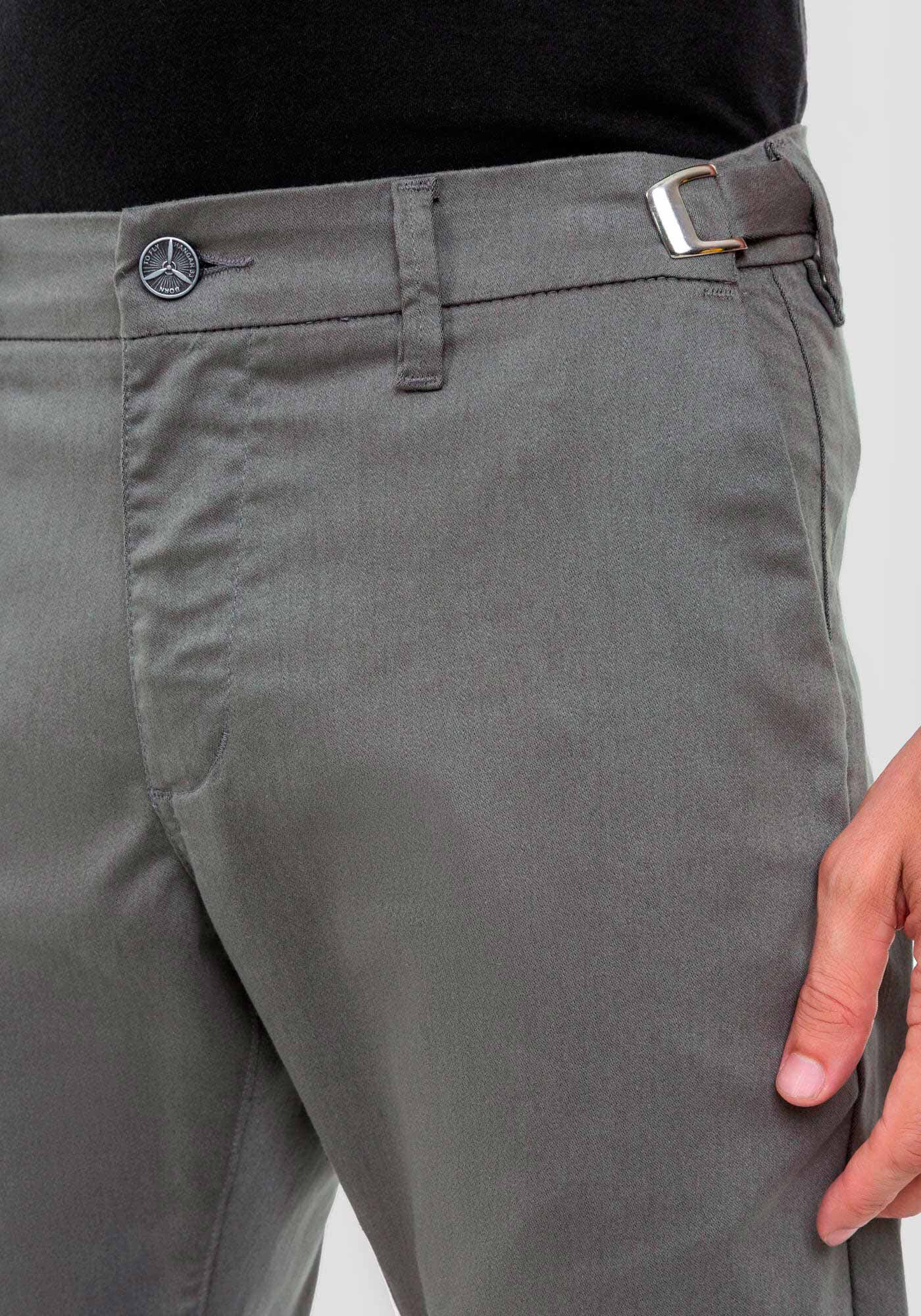 Cal&ccedil;a Slim Turbofan Em Sarja Com Elastano Smart Size, CINZA NOTI, large.